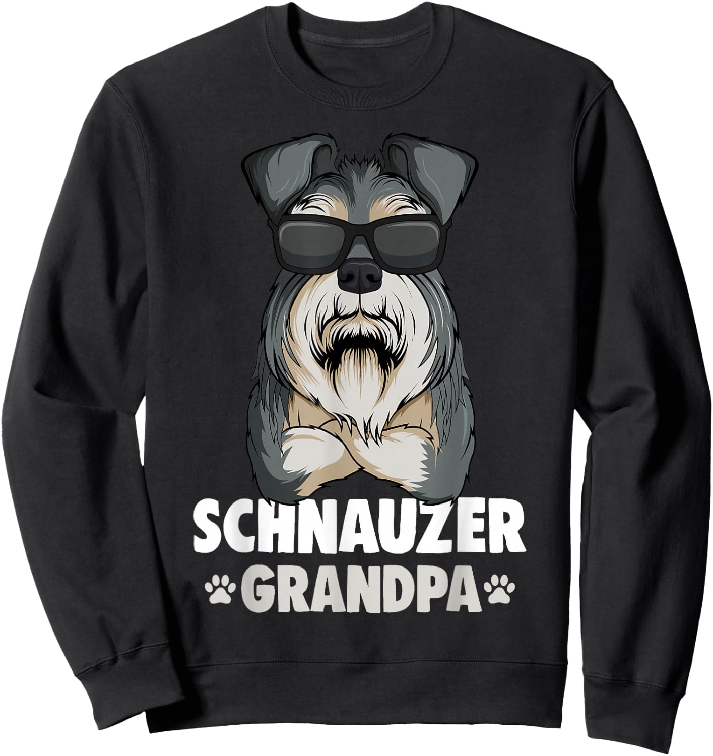 Miniature Schnauzer Grandpa Schnauzer Dog Sweatshirt - Sweatshirt | Black