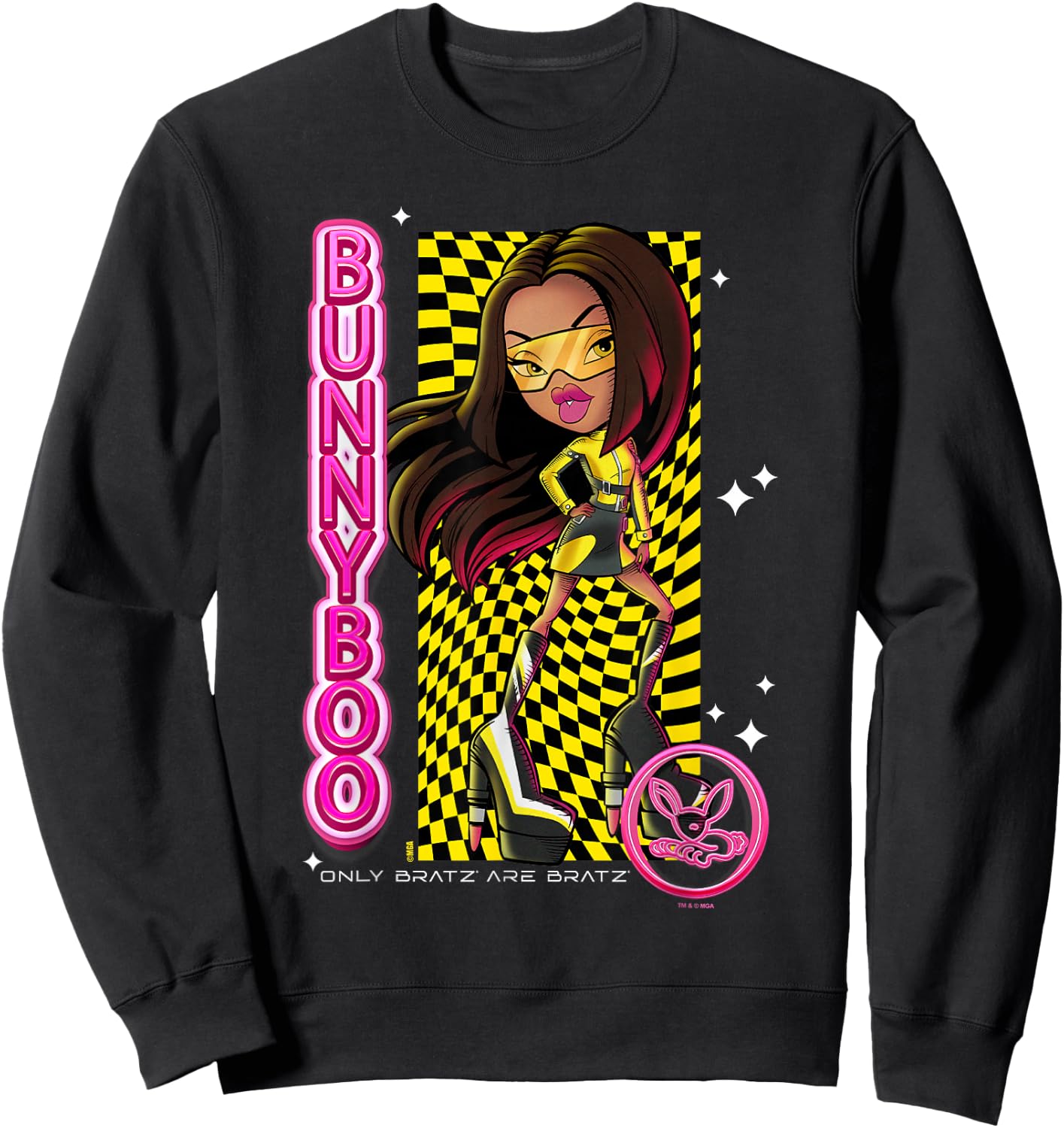 Bratz Bunny Boo Only Bratz are Bratz Sasha Vintage Poster Sweatshirt - Sweatshirt | Black