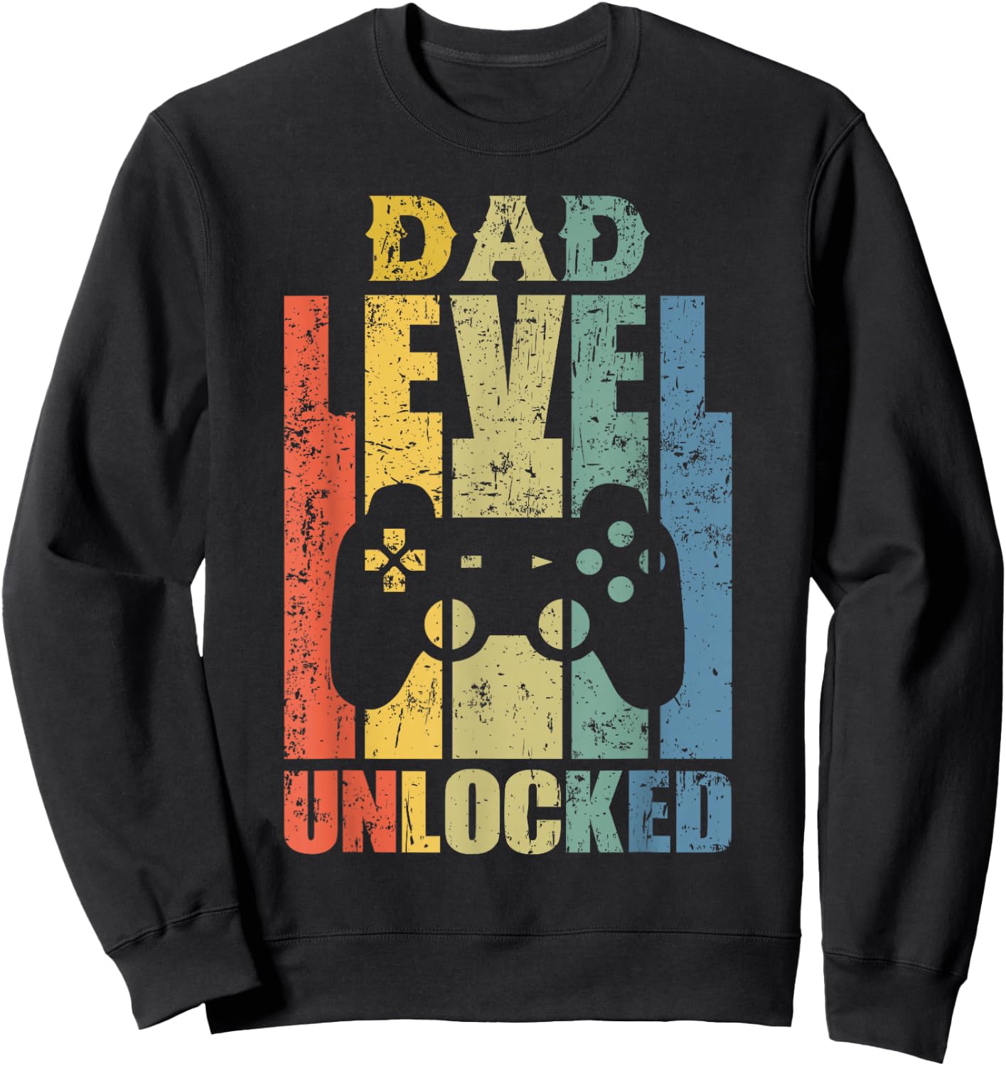 Pregnancy Announcement Dad Level Unlocked Soon to Be Father Sweatshirt - Sweatshirt | Black