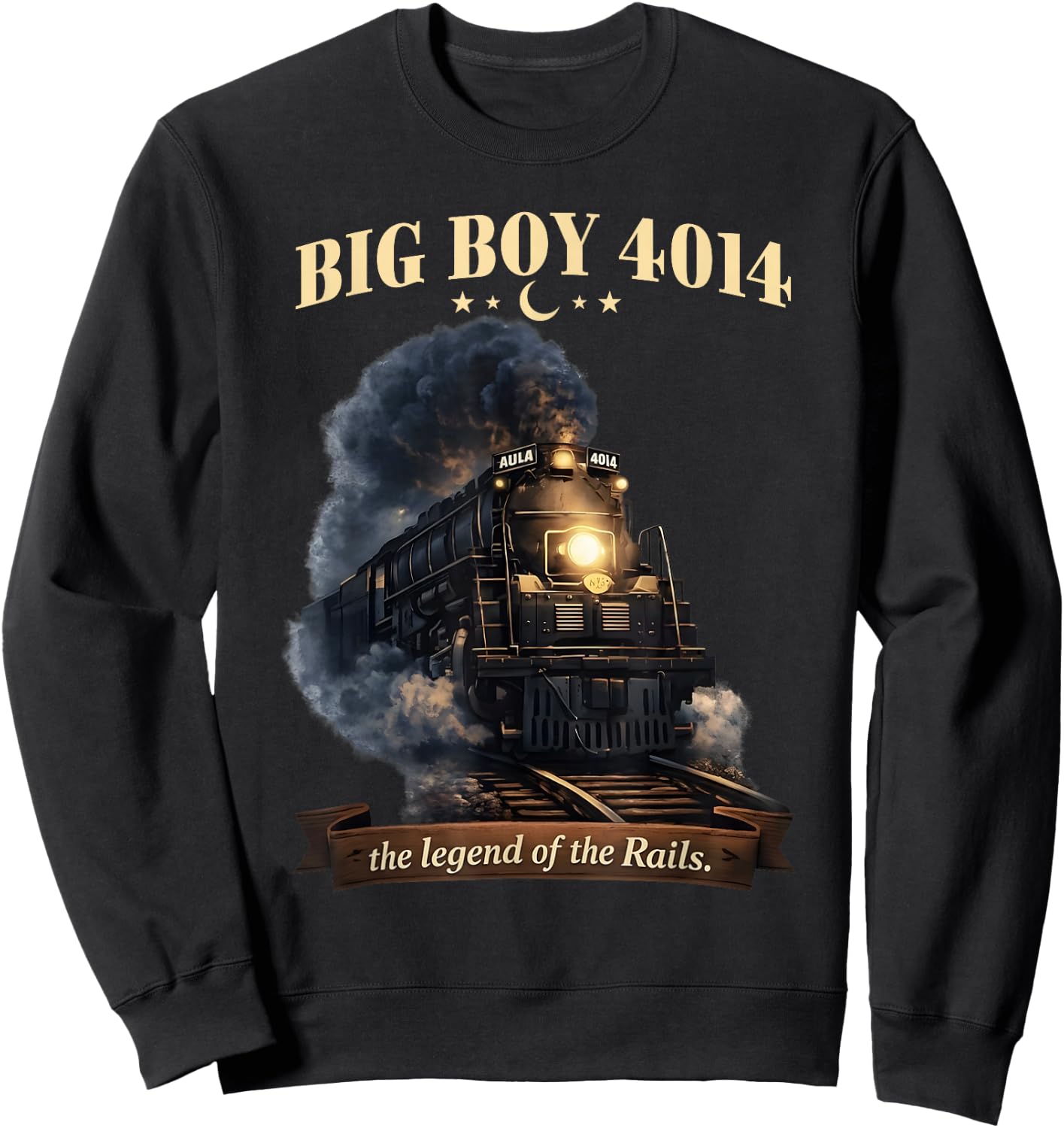Big Boy 4014 Steam Locomotive American Iron Vintage Train Sweatshirt - Sweatshirt | Black