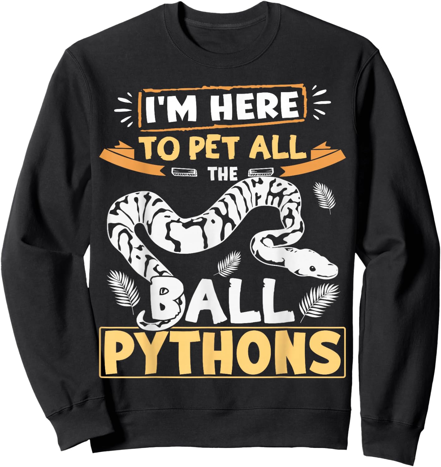Royal Python Starter Kit Hide X-Large Kids Ball Python Sweatshirt - Sweatshirt | Black