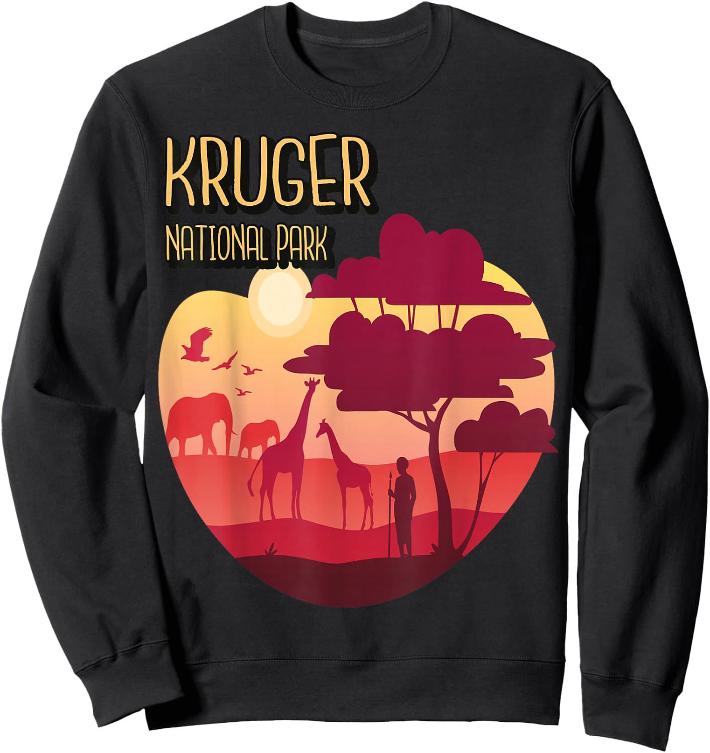 Kruger Safari Tour Africa National Park Souvenir Sweatshirt - Sweatshirt | Black
