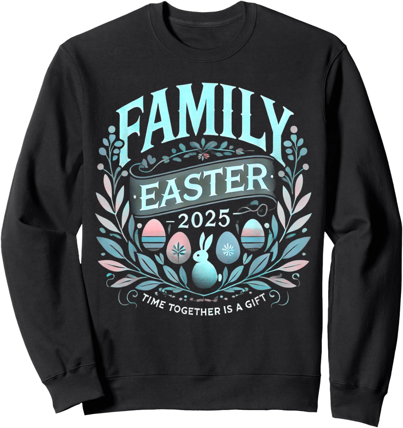 Family Easter 2025 Easter Crew Matching Group Sweatshirt - Sweatshirt | Black