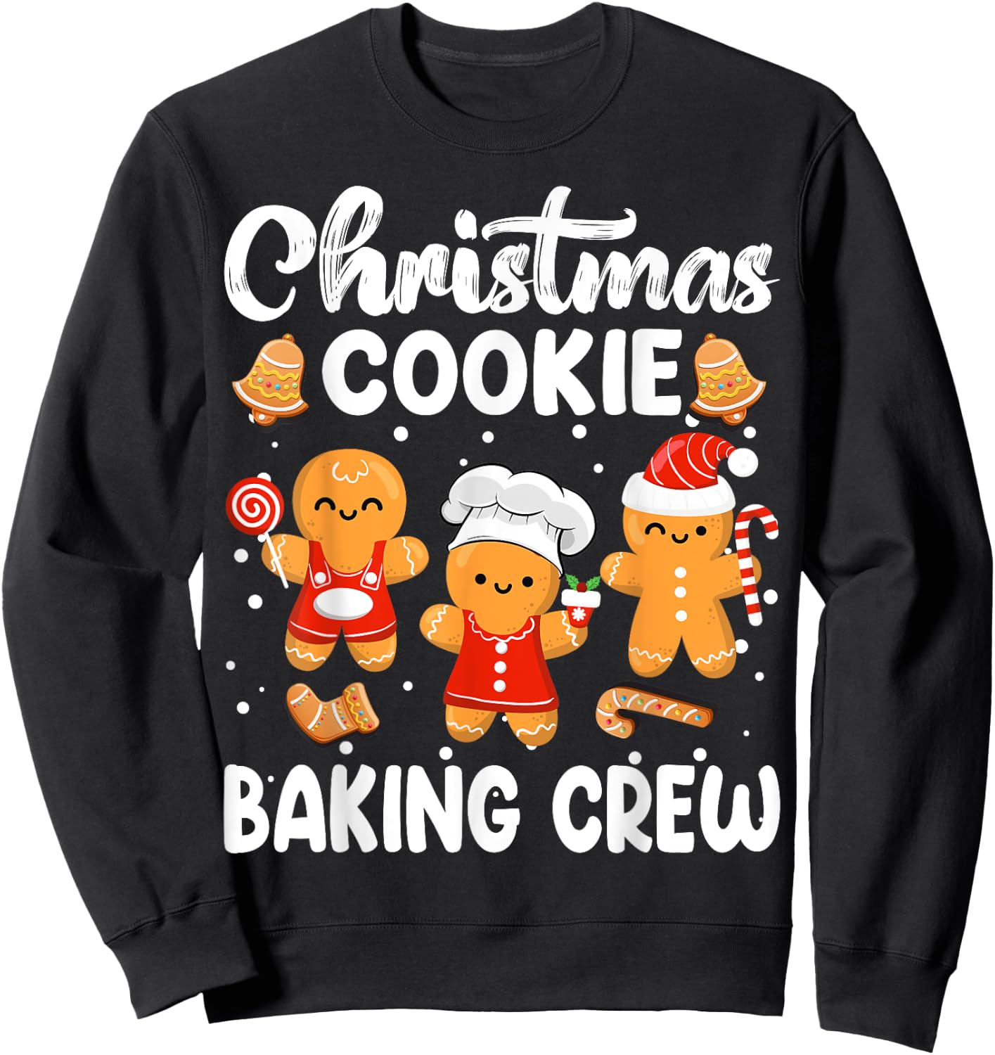 Cookie Baking Crew Gingerbread Christmas Family Matching Sweatshirt - Sweatshirt | Black
