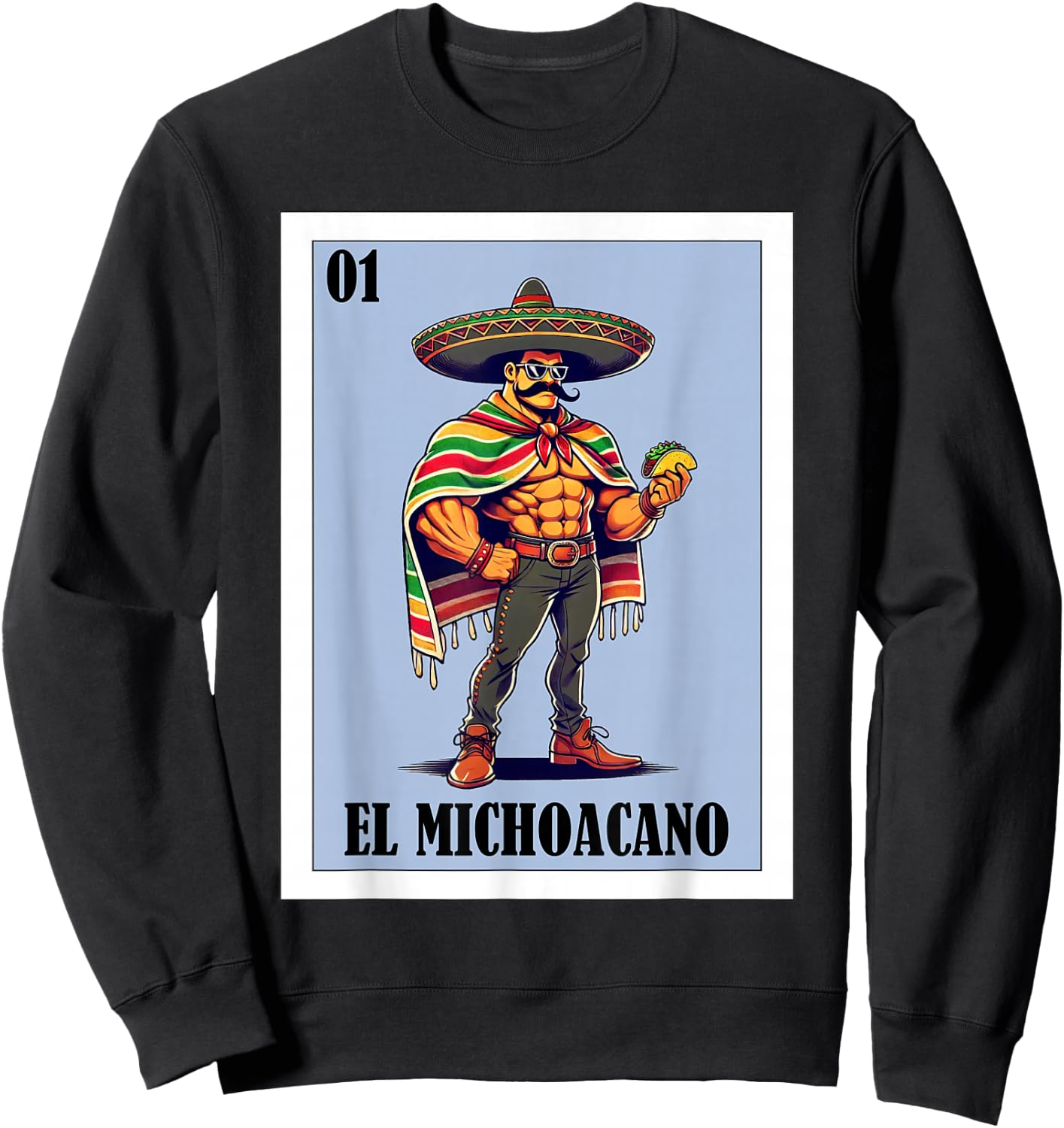 Funny Michoacan Mexican Design - El Michoacano Sweatshirt - Sweatshirt | Black