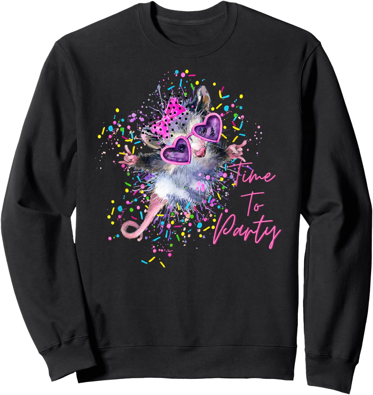 Mädchen, Damen-Party-Maus, lassen Sie uns Partygeschenk Sweatshirt - Sweatshirt | Black