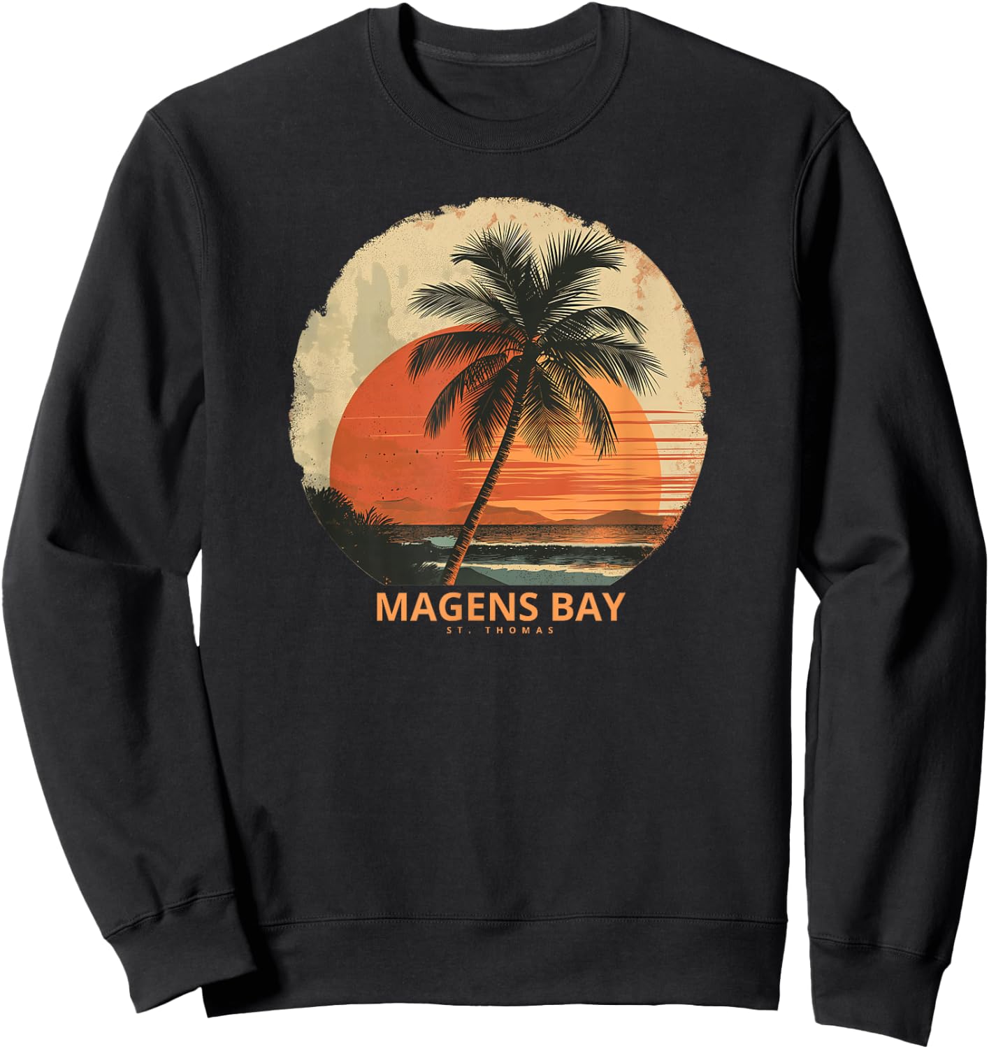 Magens Bay St Thomas Virgin Islands Vacation Tribal Beach Sweatshirt - Sweatshirt | Black