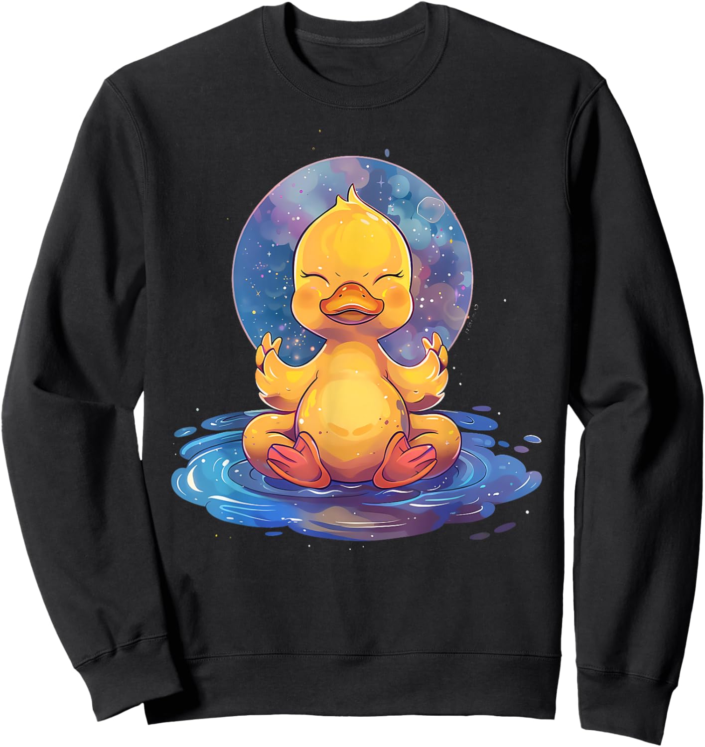 Rubber Duck Meditation Rubber Duckie Rubber Duckling Sweatshirt - Sweatshirt | Black
