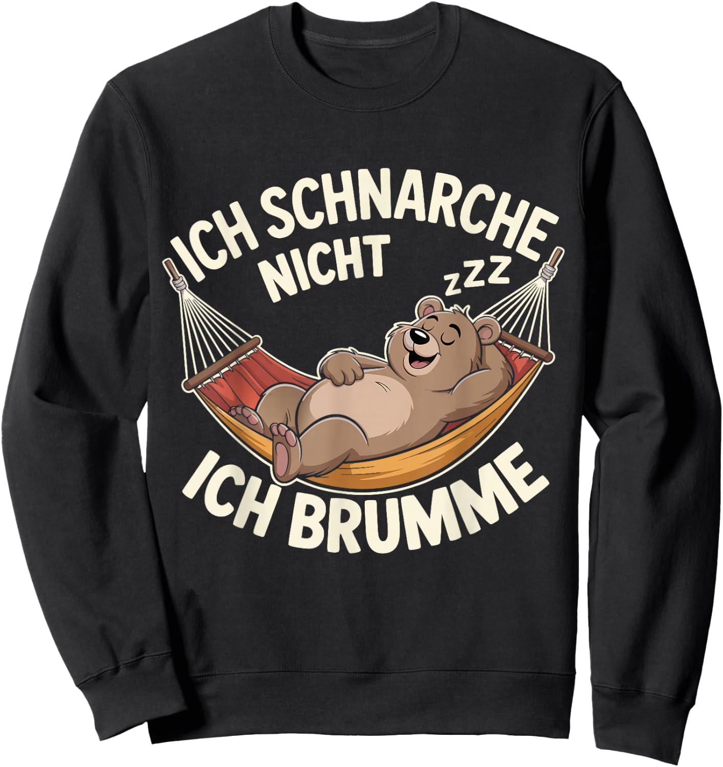 Lustige Schlafanzug Schlafshirt Männer Herren Damen Schlaf Sweatshirt - Sweatshirt | Black
