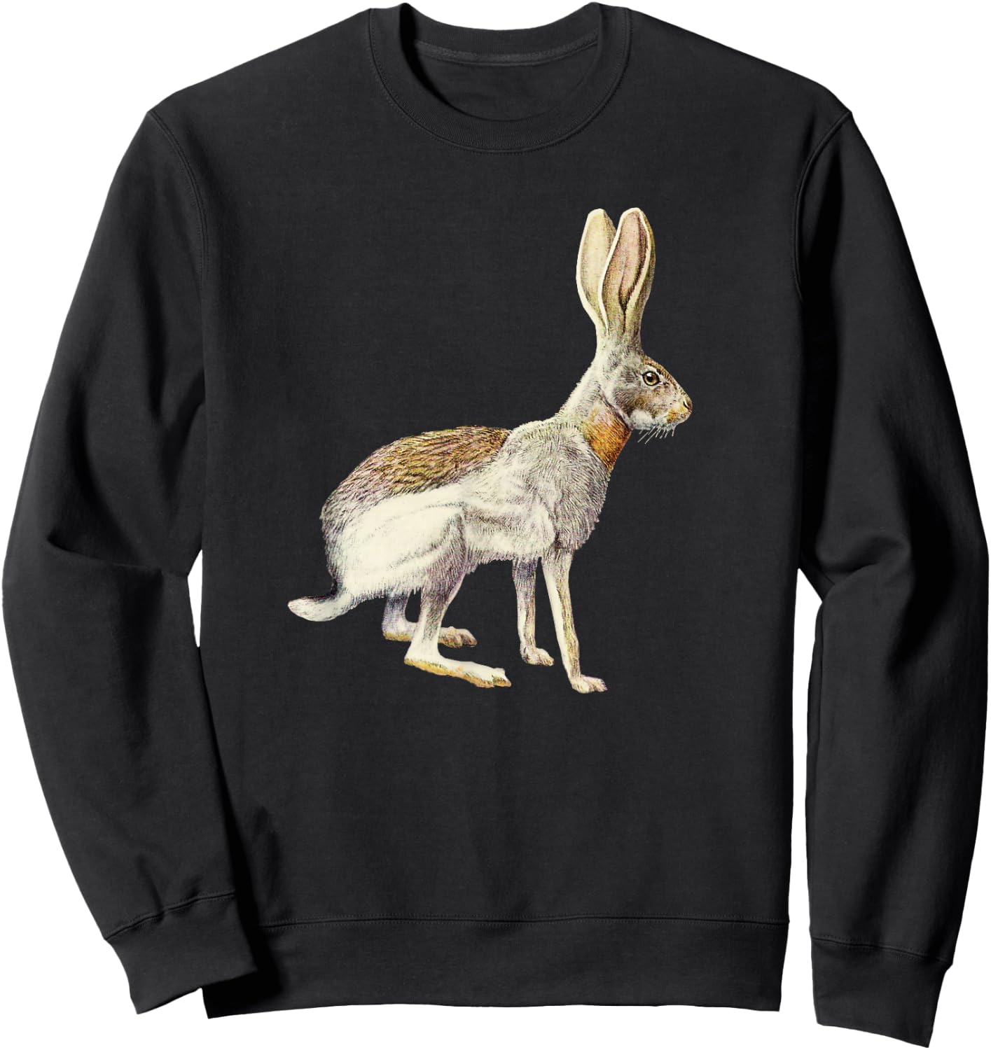 Antelope Jackrabbit Portrait Sweatshirt - Sweatshirt | Black
