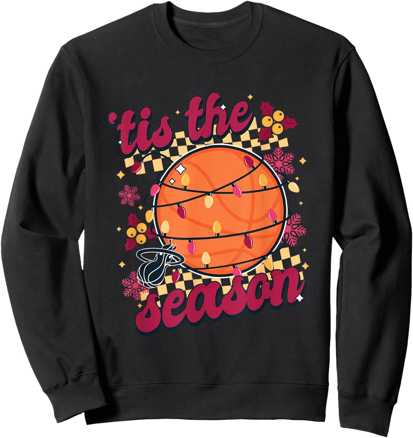 NBA Miami Heat Christmas Tis The Season Sweatshirt - Sweatshirt | Black