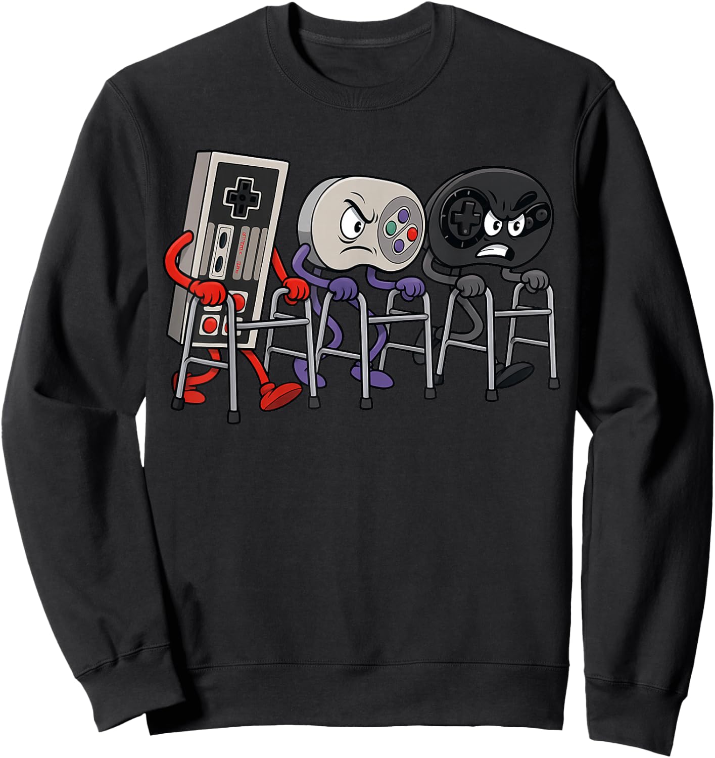 Funny Old Gamer Gaming Retro 90s 80s Jeu vidéo Old Gamer Sweatshirt - Sweatshirt | Black