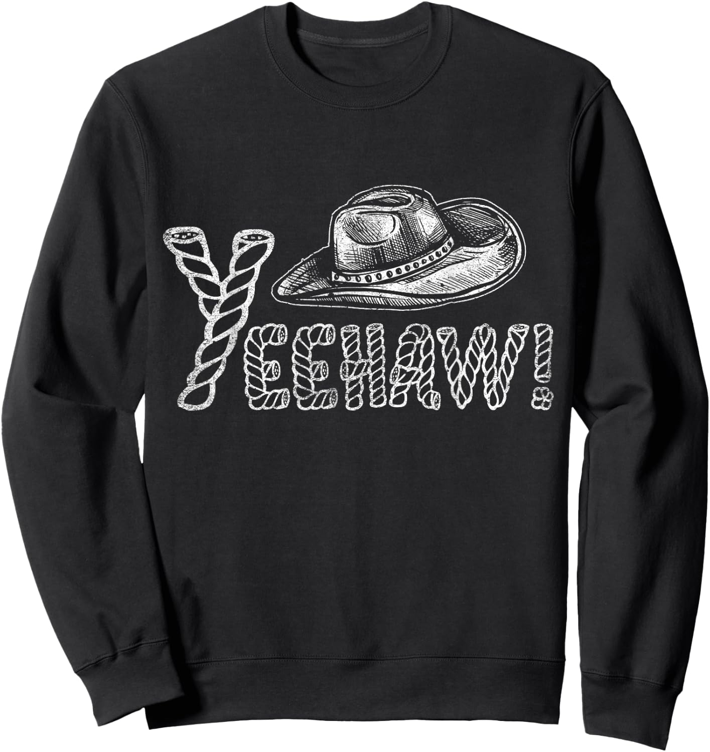 Yeehaw Cowboy Sweatshirt - Sweatshirt | Black