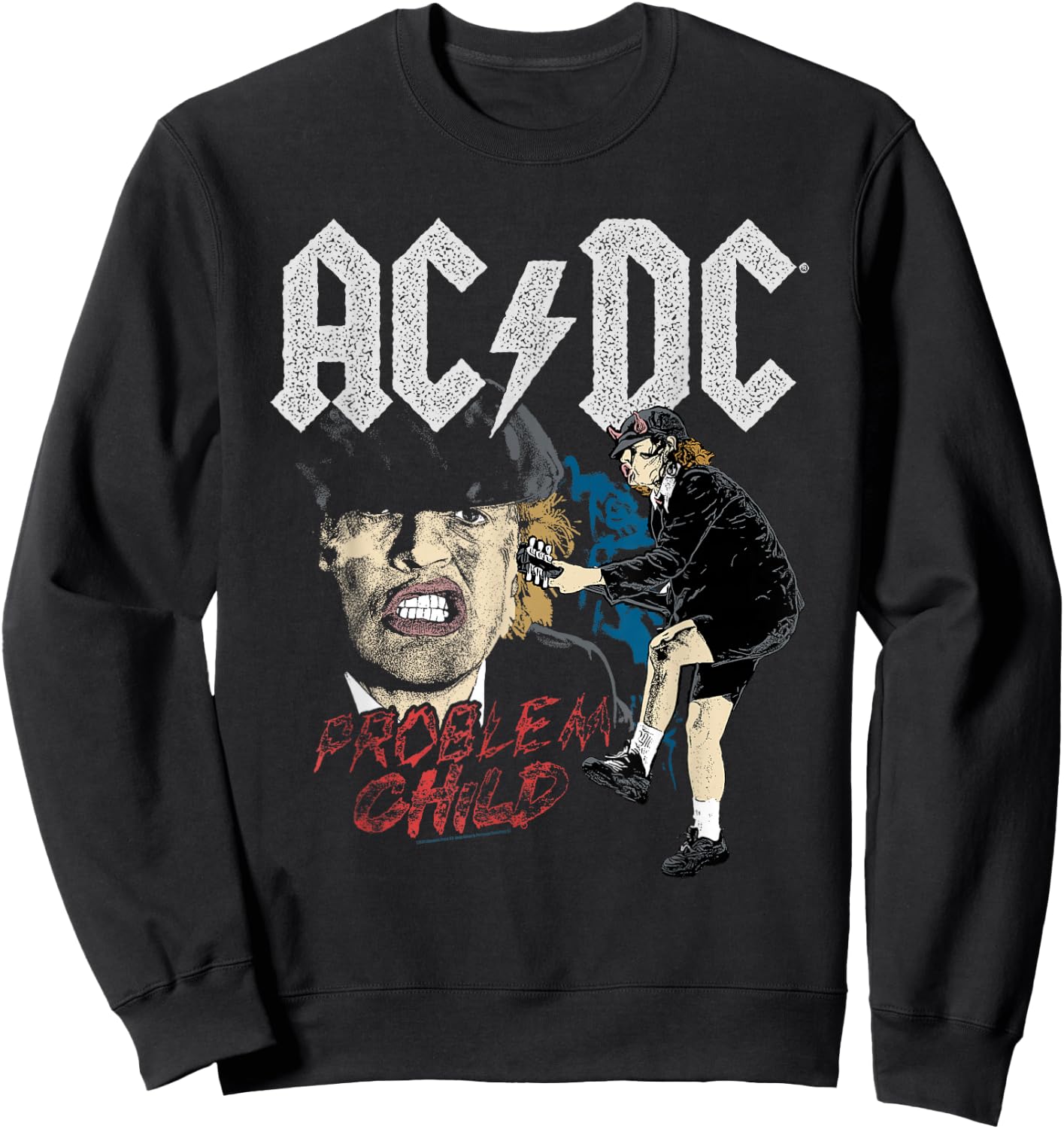 AC/DC Angus Young Problem Child , Black, S Sweatshirt - Sweatshirt | Black