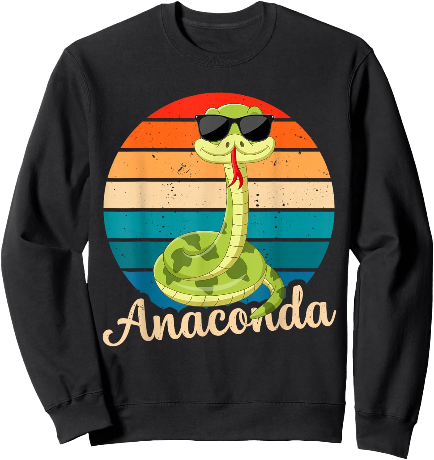 Anaconda Snake Cute Sunglasses Women Kids , Black, S Sweatshirt - Sweatshirt | Black