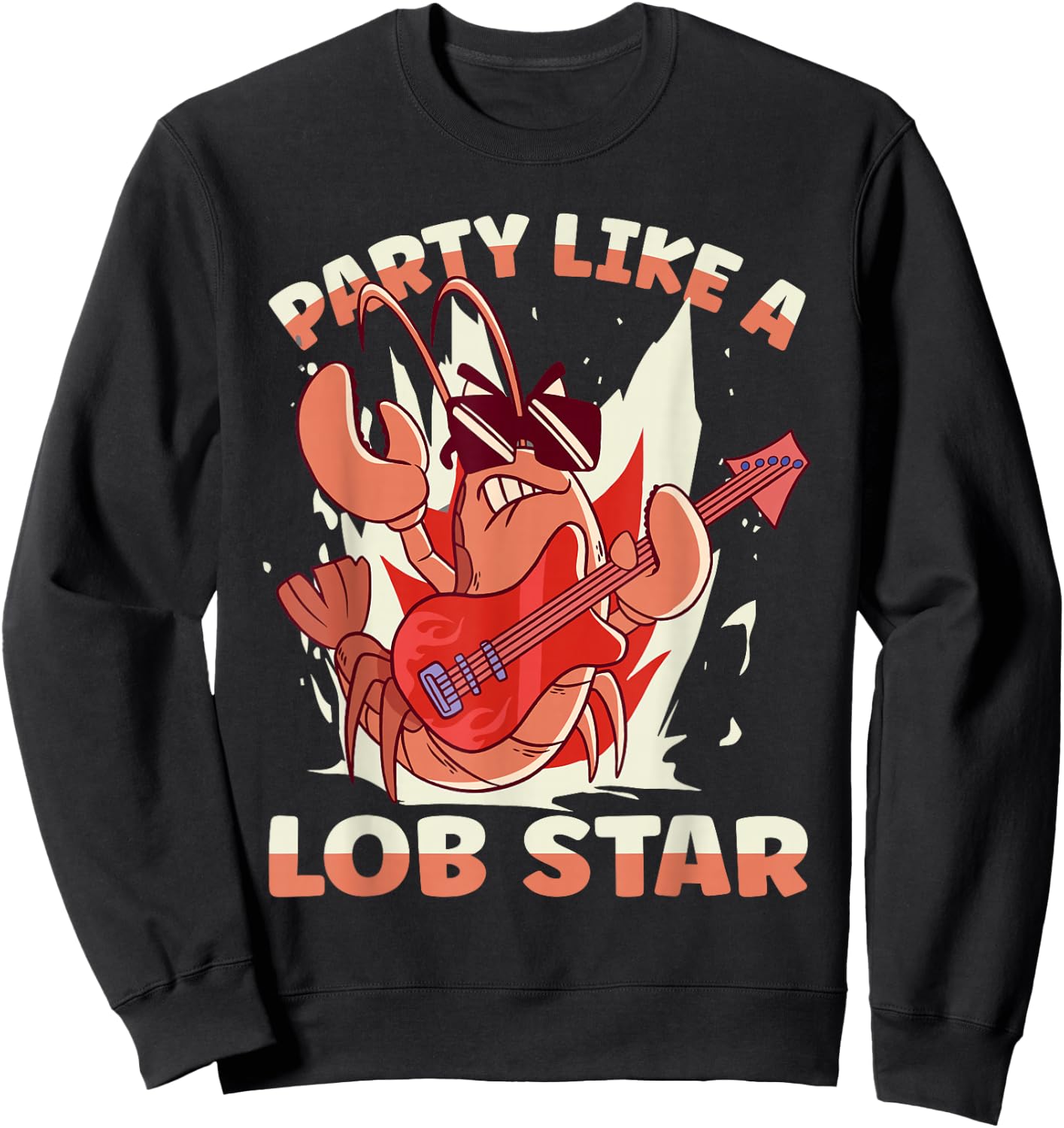 Party Like A Lob Star Lobster Sweatshirt - Sweatshirt | Black