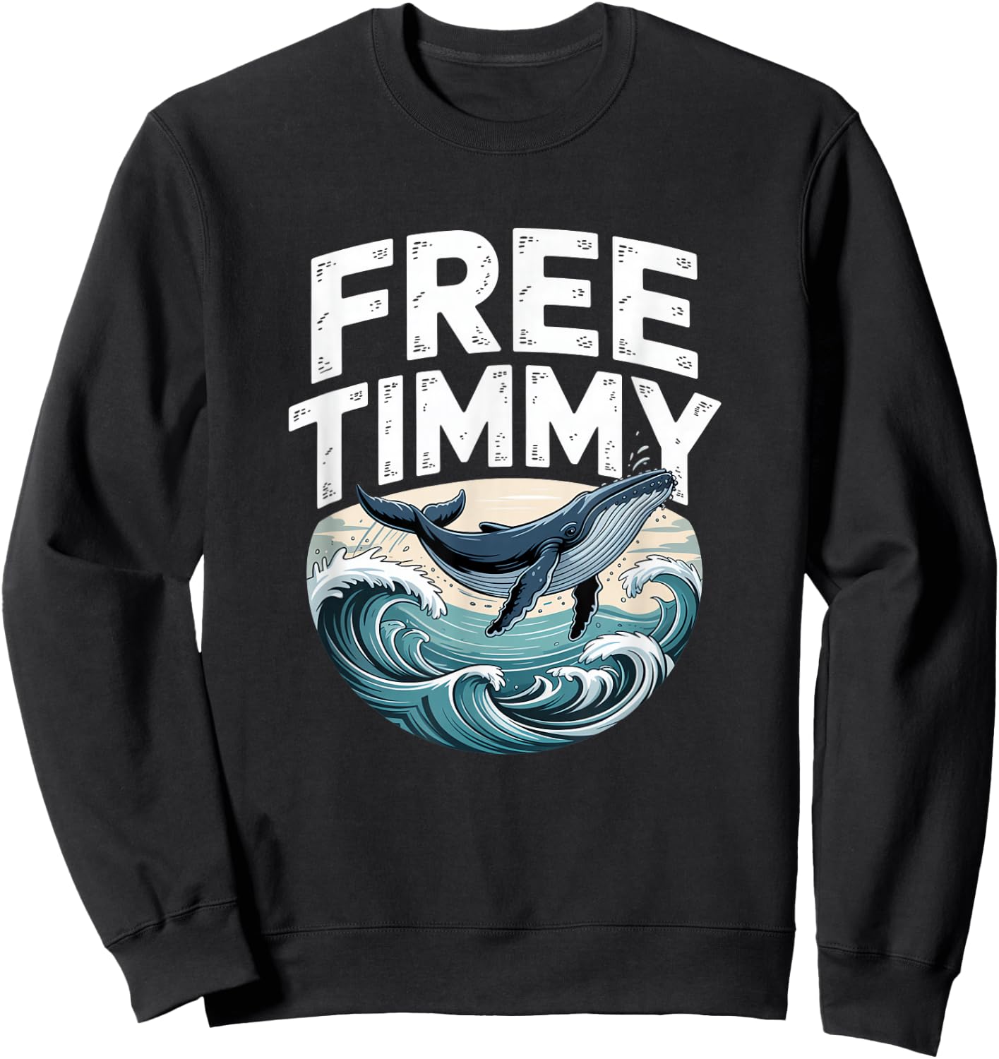 Buckelwal Timmy Walrettung Wismar Timmendorfer Strand Ostsee Sweatshirt - Sweatshirt | Black