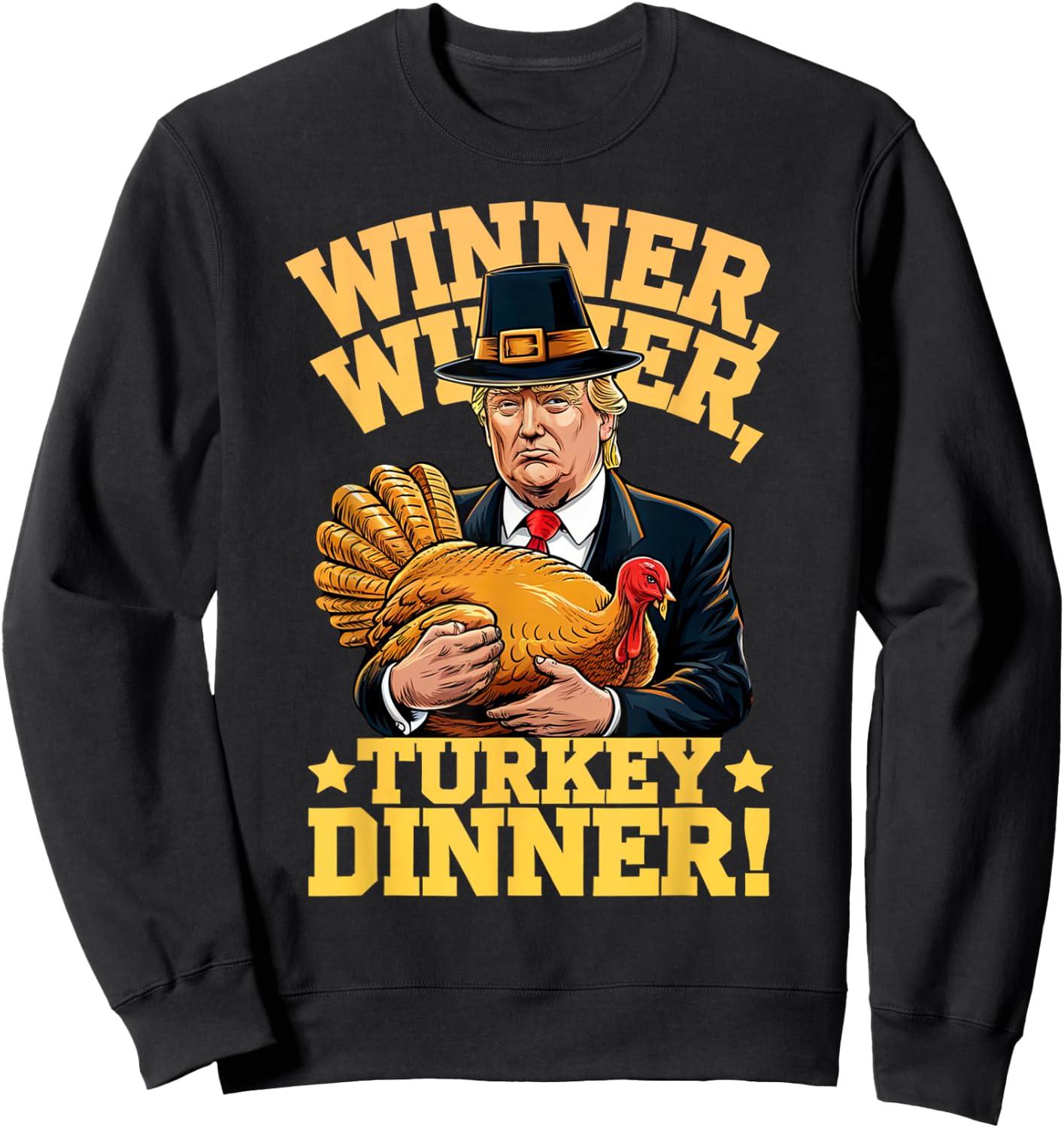 Adults & Kids Humorous Thanksgiving Themed Design Black Small Short Sleeve Sweatshirt - Sweatshirt | Black
