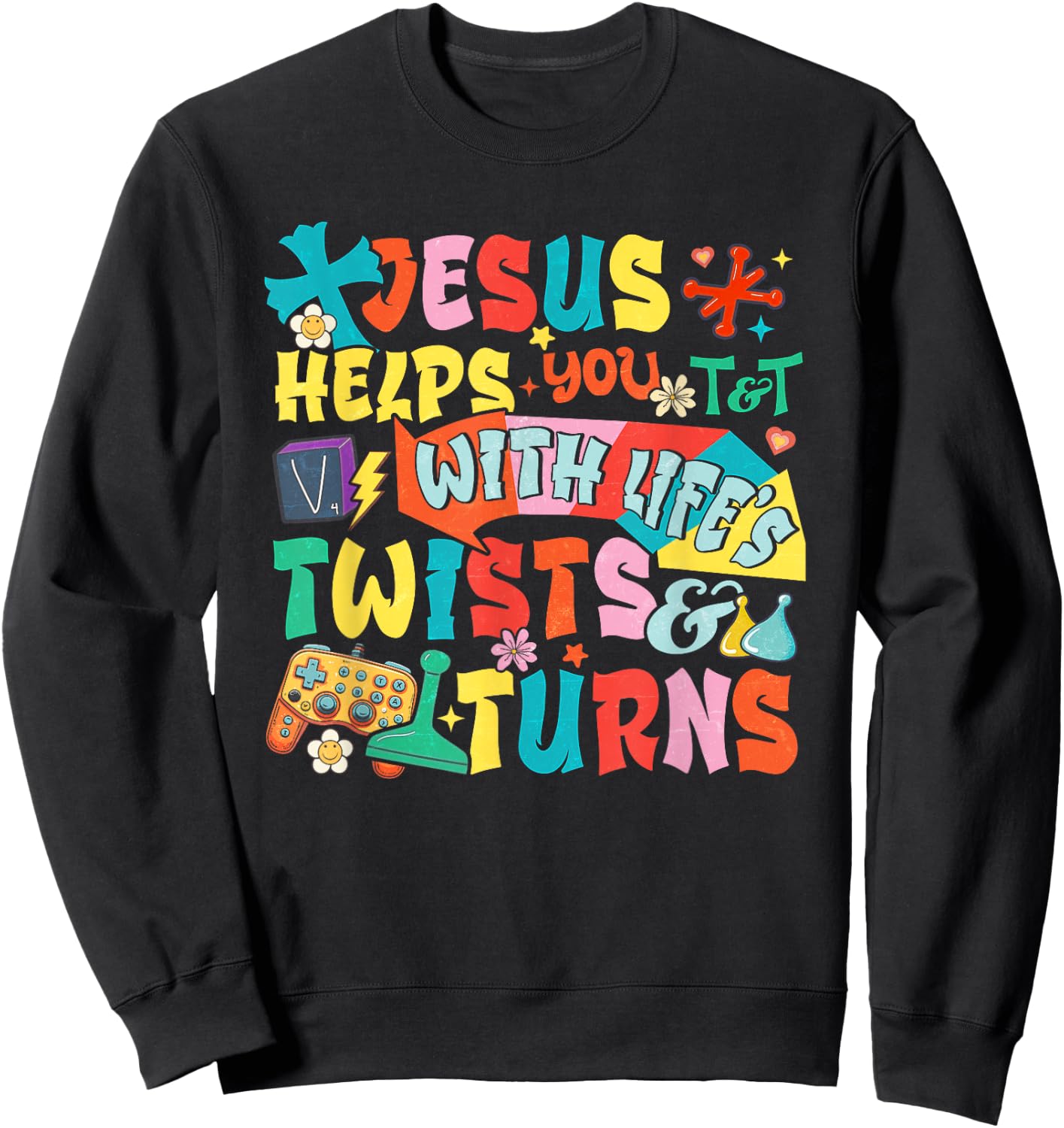 VBS Twist And Turn Following Jesus Changes The Game Sweatshirt - Sweatshirt | Black