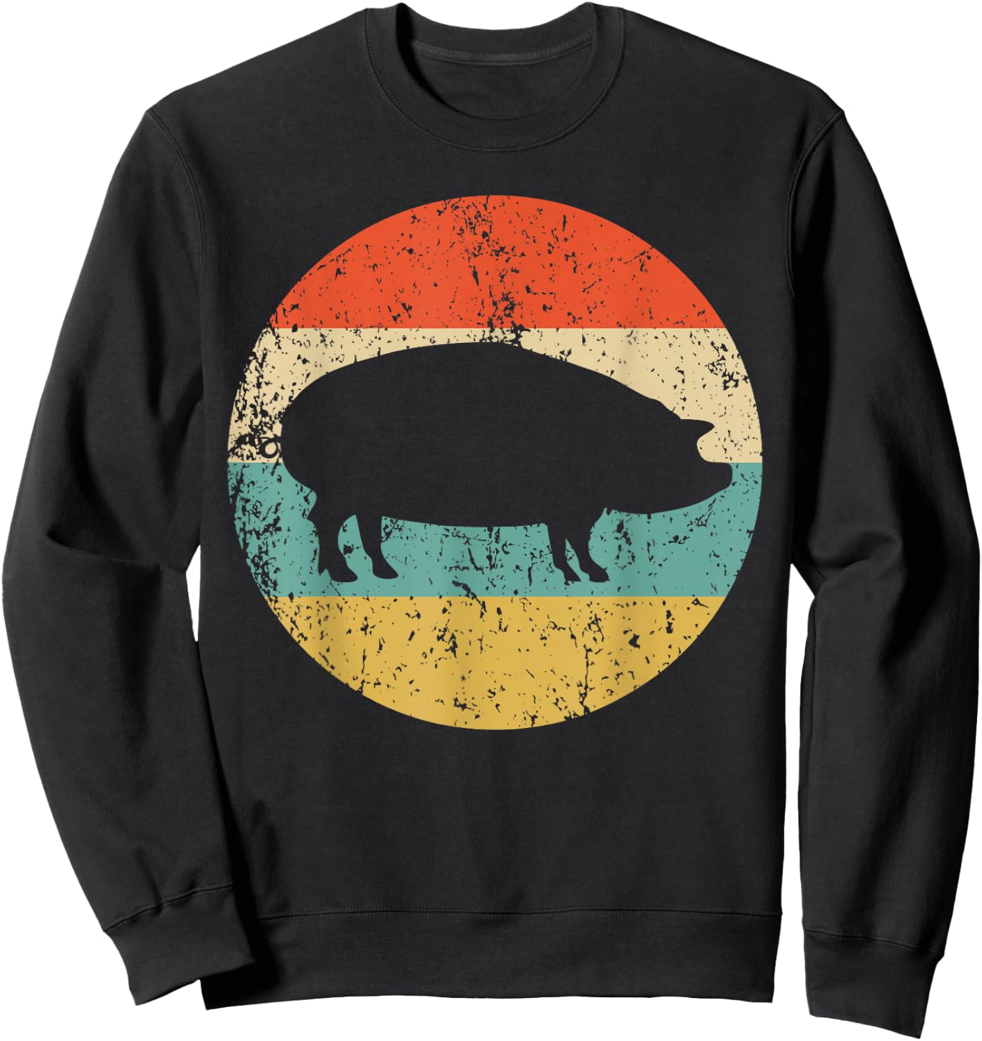 Pig Roast Retro Style BBQ Cookout Sweatshirt - Sweatshirt | Black