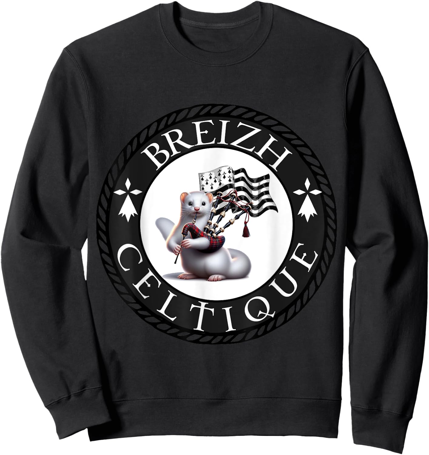 L'Hermine Bretonne , Blue, S Sweatshirt - Sweatshirt | Black