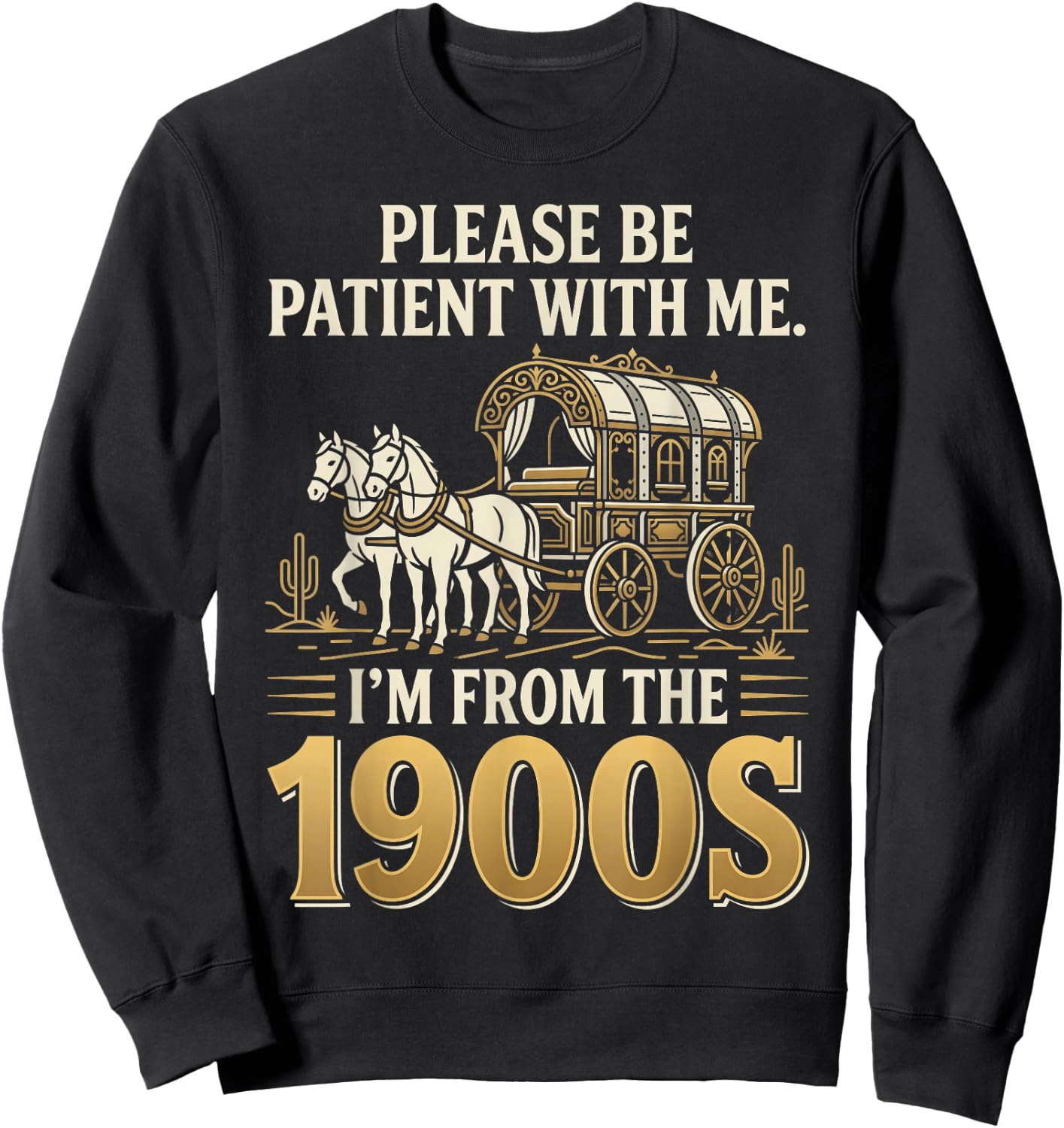 Please Be Patient I'm from the 1900s Sweatshirt - Sweatshirt | Black
