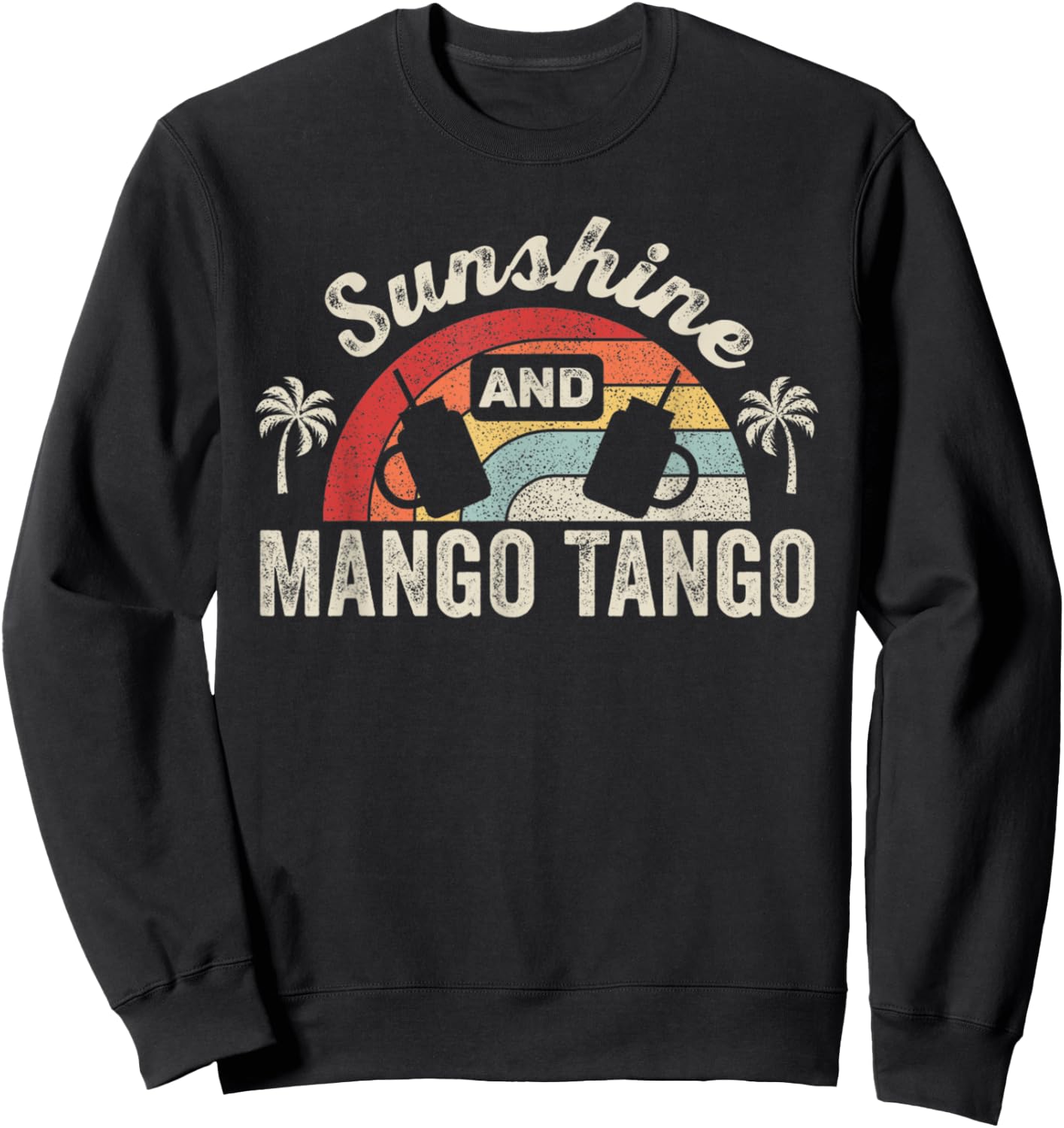 Retro Sunshine And Mango Tango Summer Men Women Juice Sweatshirt - Sweatshirt | Black