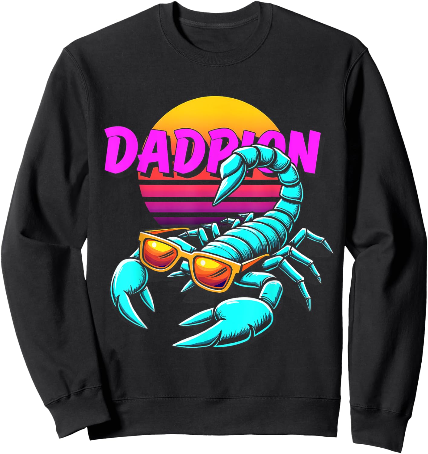 Dadpion Father's Day Best Dad Skorpion Sweatshirt - Sweatshirt | Black