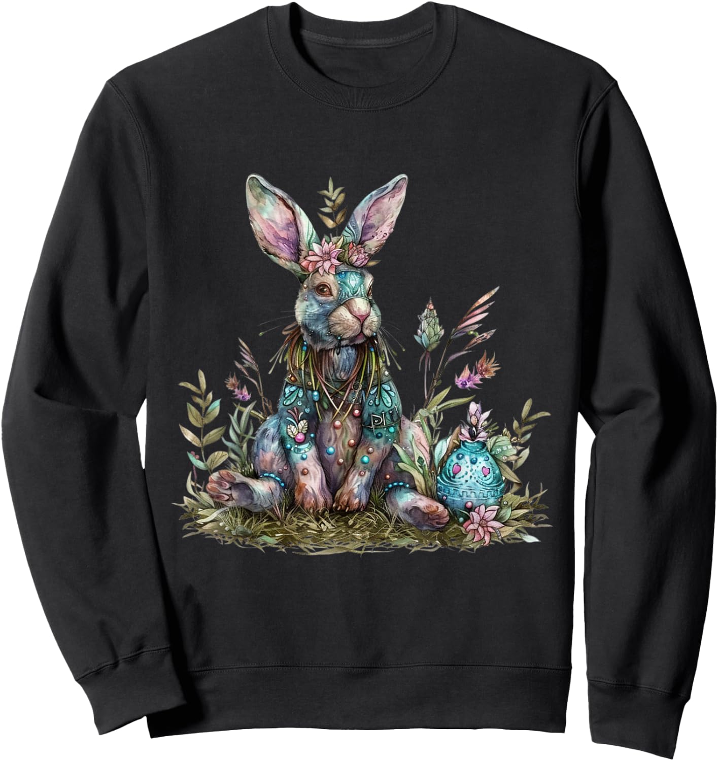 Easter Ostara Eostre Pagan Witchcraft Spring Moon Sweatshirt - Sweatshirt | Black