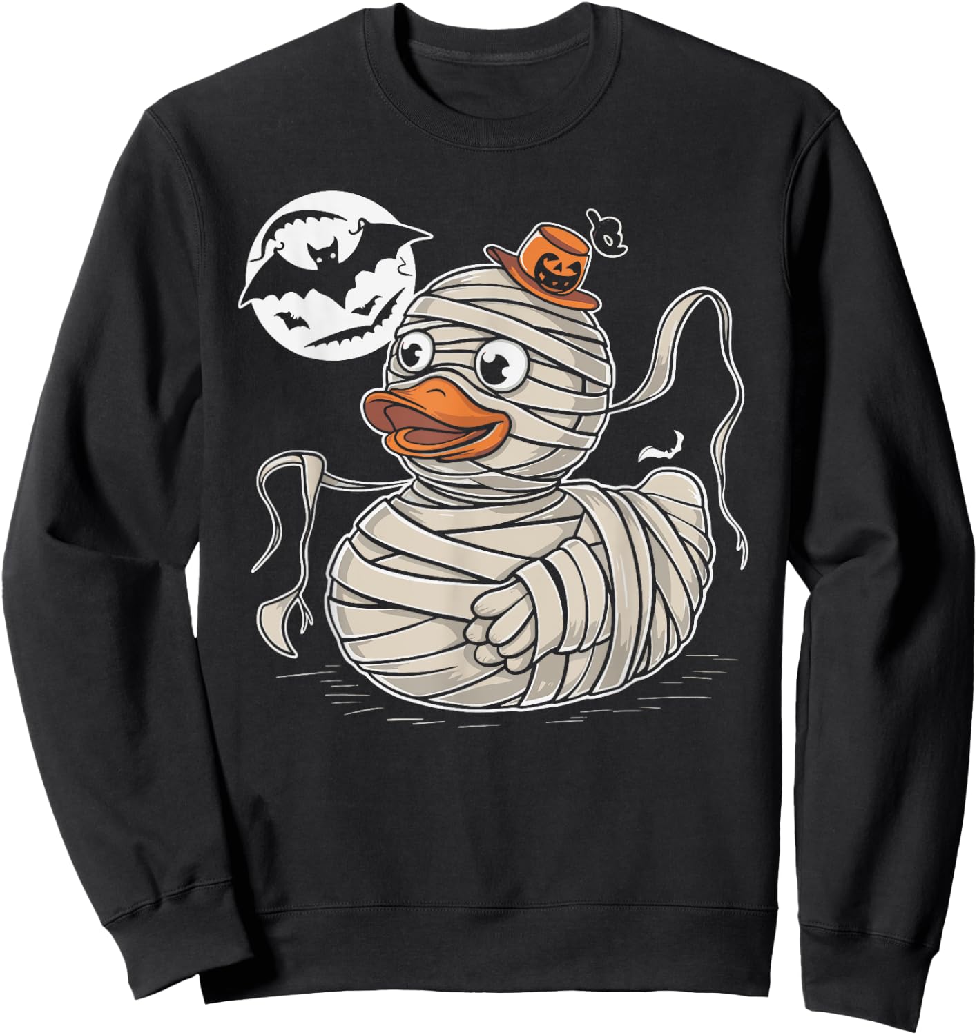 Rubber Duck Mummy Costume Party Rubber Duckie Sweatshirt - Sweatshirt | Black