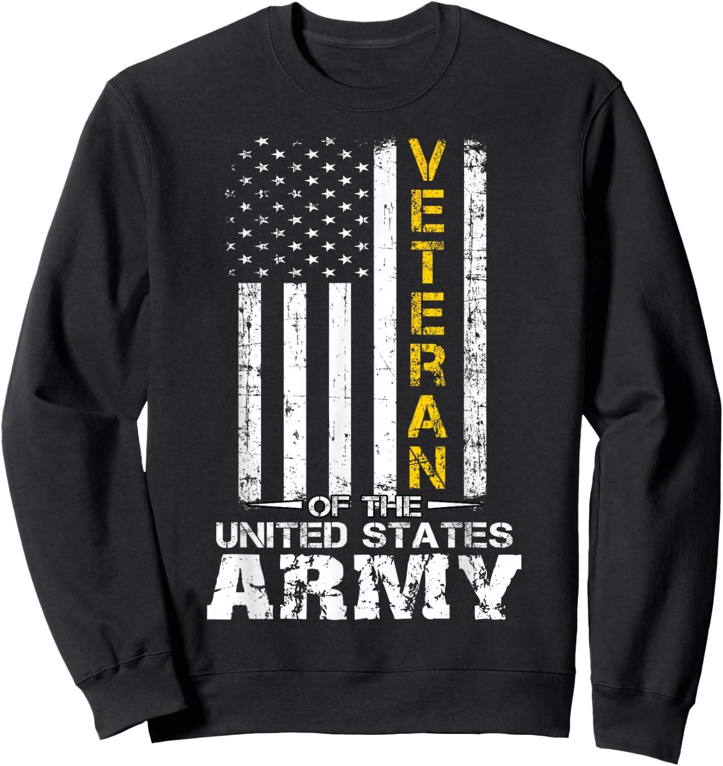 Veteran of United States US Army Veteran Gold Sweatshirt - Sweatshirt | Black