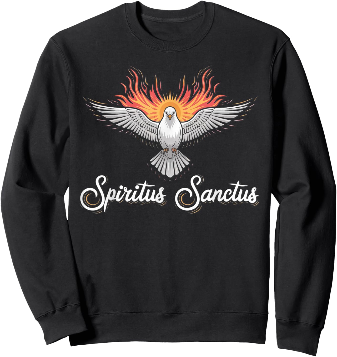 Holy Spirit Confirmation Latin Mass Catholic Sweatshirt - Sweatshirt | Black