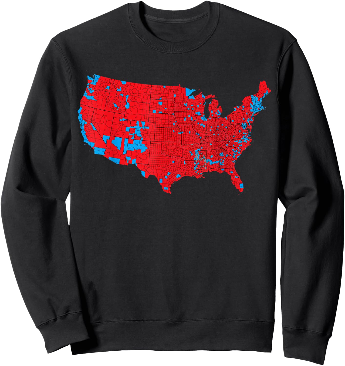 USA Election Map 2024 President Trump Republican Red States Sweatshirt - Sweatshirt | Black