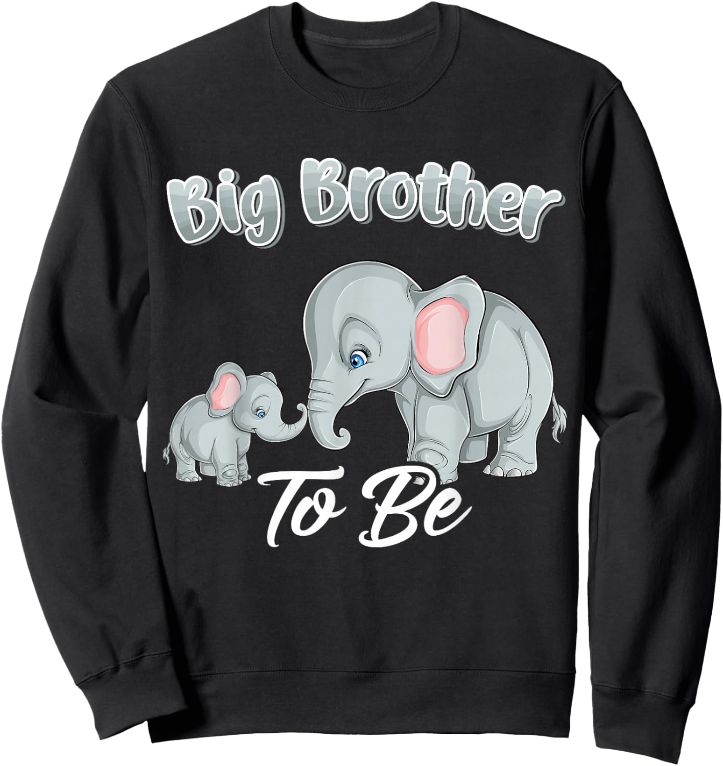 Soon Big Bro Brother to Be Elephants Baby Shower Reveal Men Sweatshirt - Sweatshirt | Black