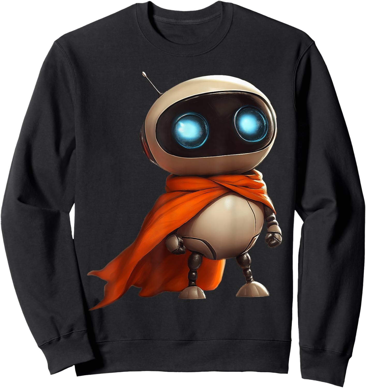 Petit robot mignon déguisé en super-héros Sweatshirt - Sweatshirt | Black