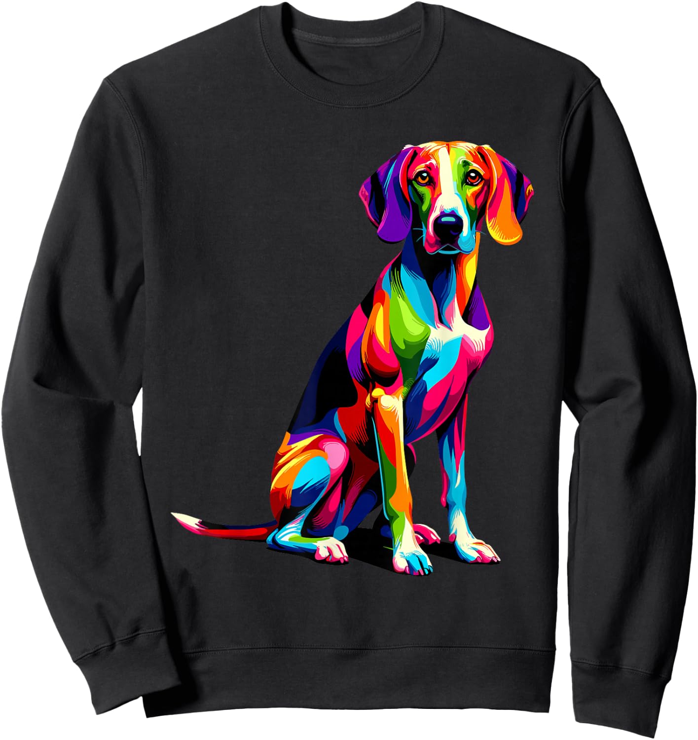 Colorful Pop Art American Foxhound Foxhounds Sweatshirt - Sweatshirt | Black