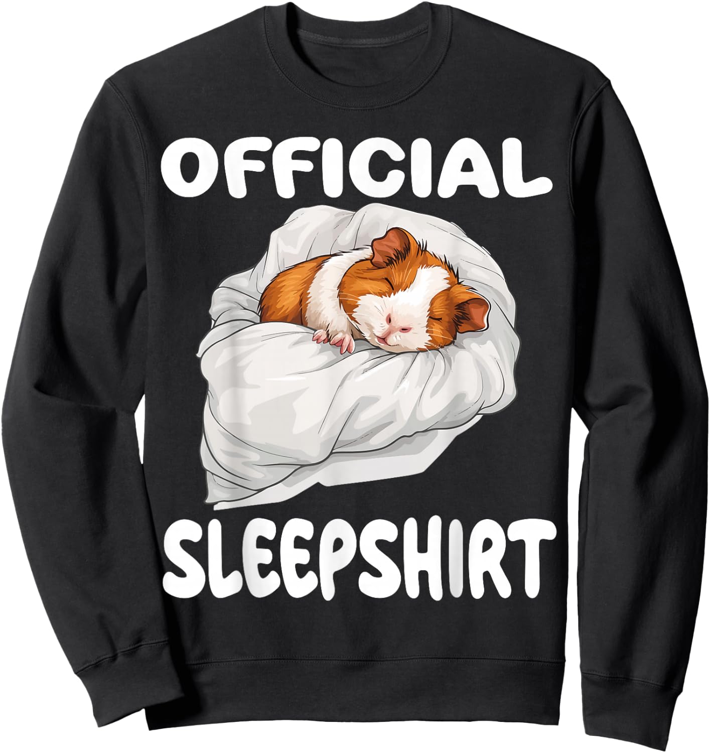 Guinea Pig Official Sleepshirt Pajamas Nightgown Sweatshirt - Sweatshirt | Black