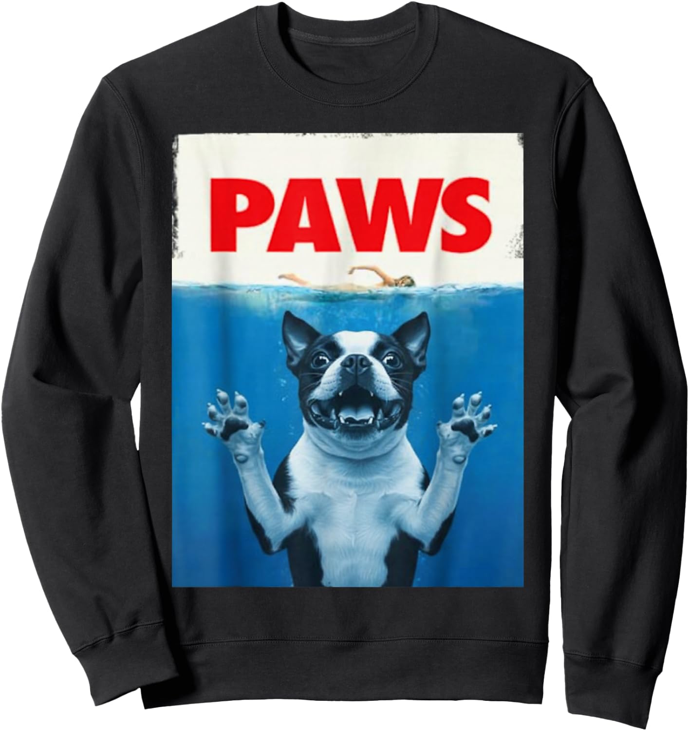 Paws Boston Terrier Dog Shirts Funny Gifts Women Kid Sweatshirt - Sweatshirt | Black