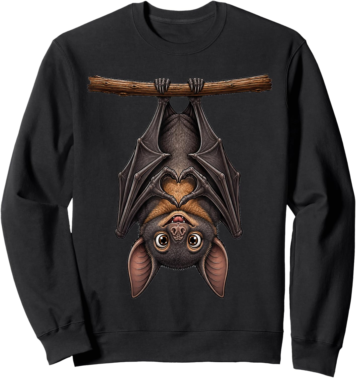 Fledermaus mit Herz | Süßes Fledermäuschen mit Herzsymbol Sweatshirt - Sweatshirt | Black