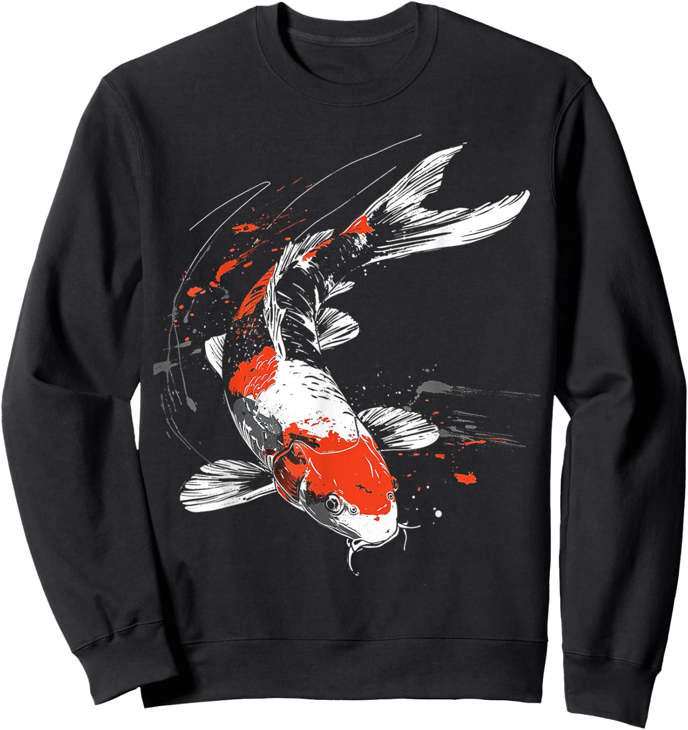 Koi Fisch Tier Grafik Kunst Koi Fisch Sweatshirt - Sweatshirt | Black