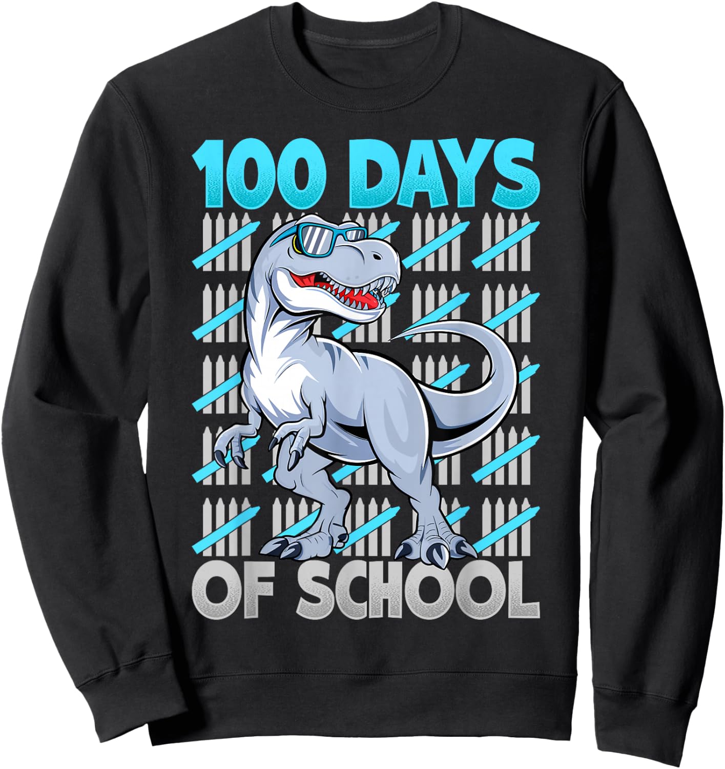 100 Days of School Shirt Boys Girls Kids 100th Day Teacher Sweatshirt - Sweatshirt | Black