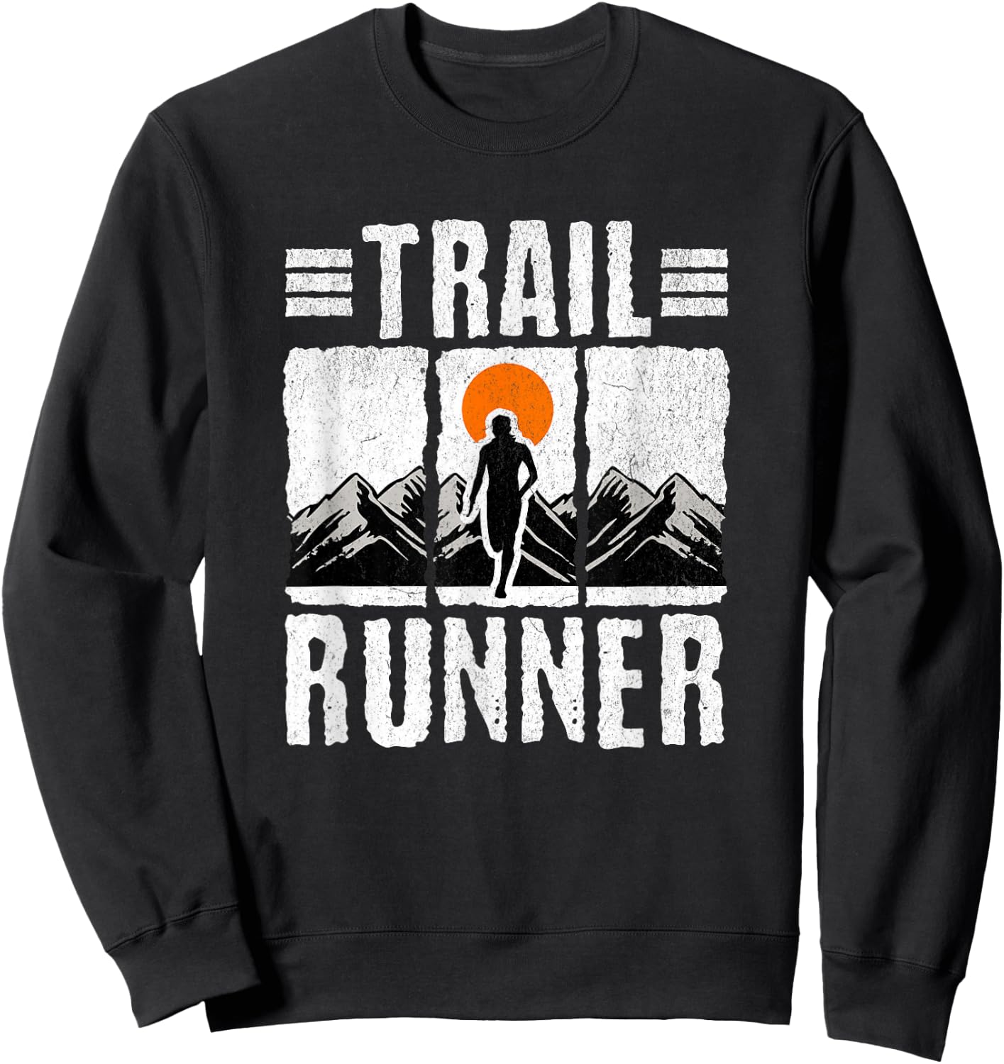 Trail Running Men Runner Mountain Sport Sweatshirt - Sweatshirt | Black