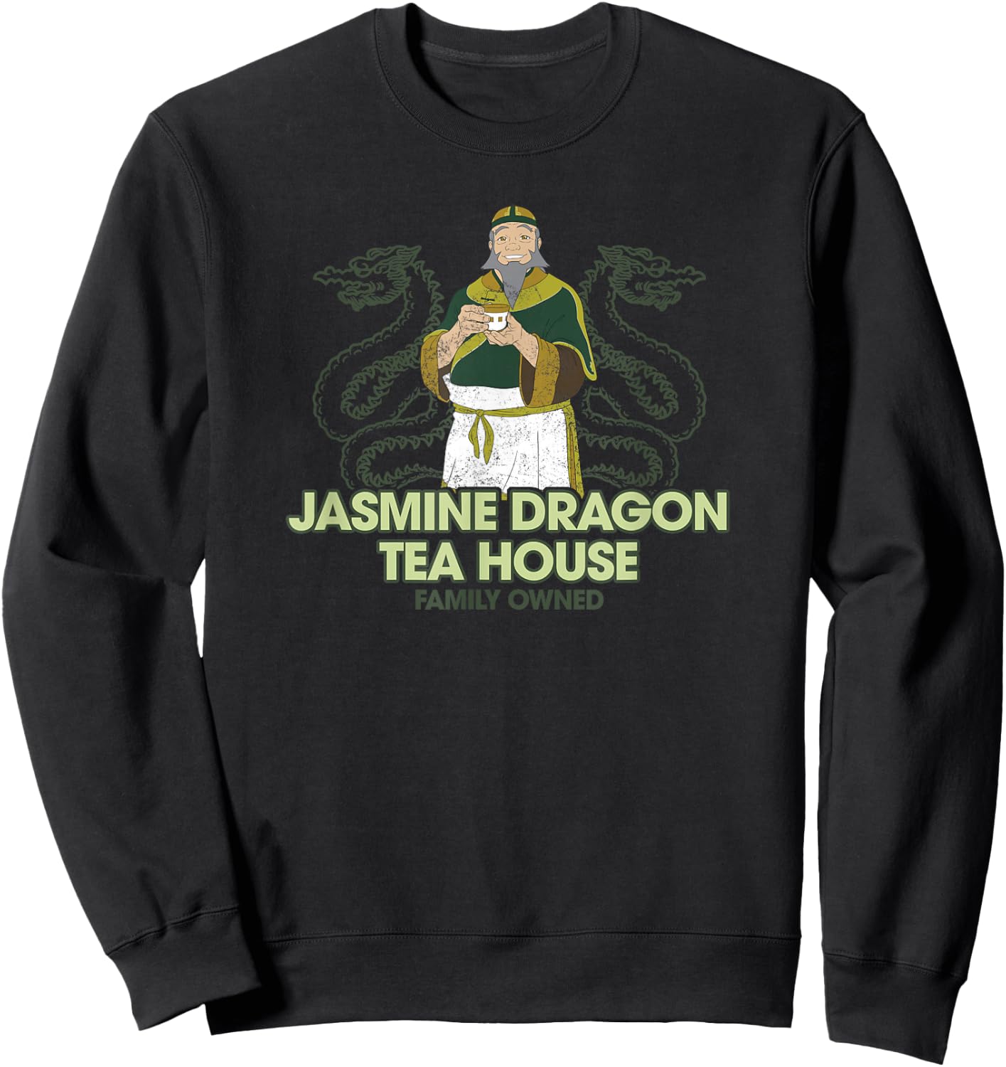 Avatar: The Last Airbender Jasmine Dragon Tea House Portrait Sweatshirt - Sweatshirt | Black
