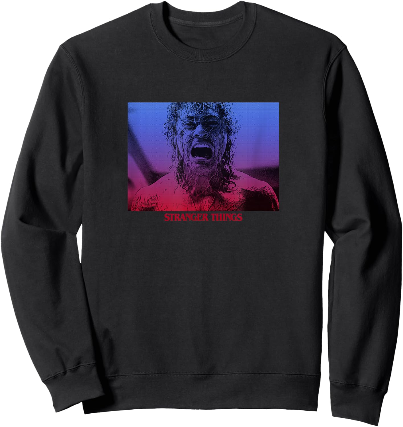 Stranger Things Billy Hargrove Gradient Scream Madness Panel Sweatshirt - Sweatshirt | Black