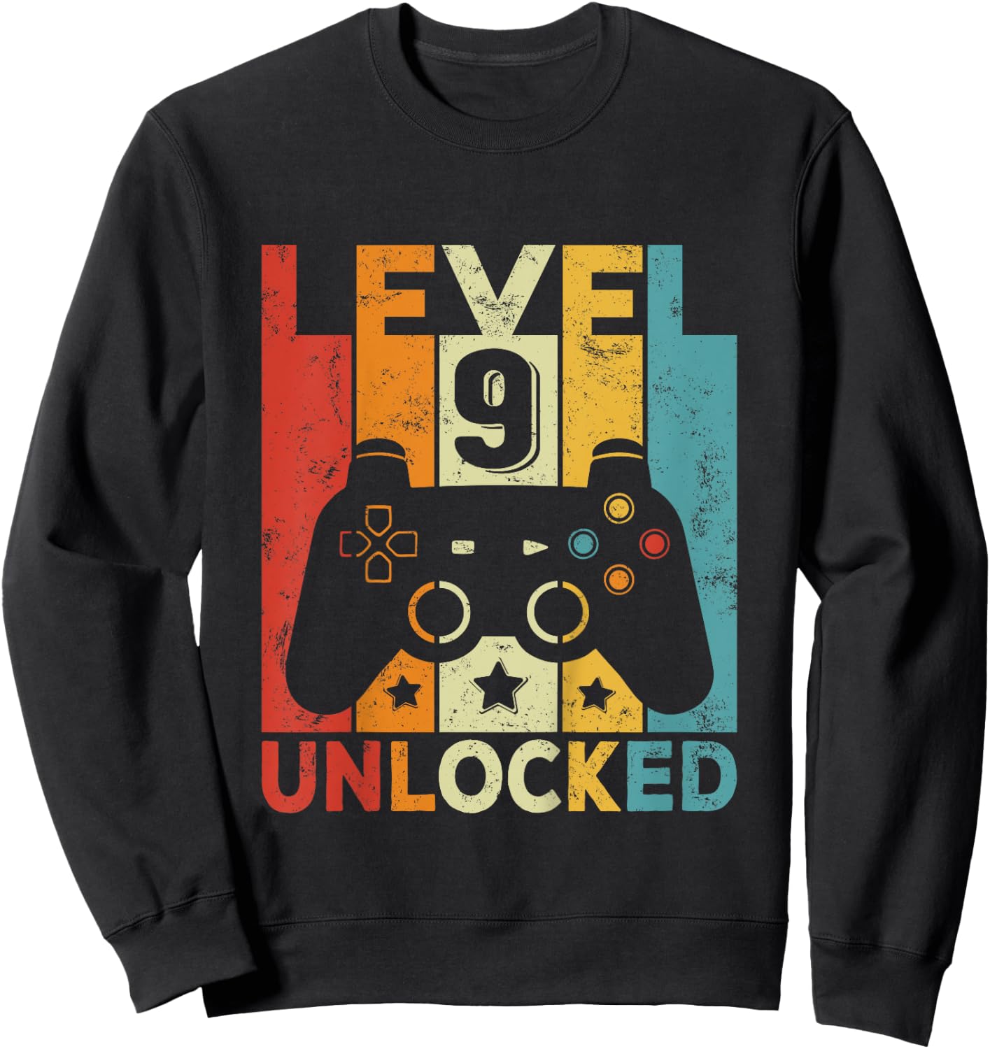 Enfant 9 Anniversaire Garçon Fille 9 Ans Jeu Manette Gamer Sweatshirt - Sweatshirt | Black