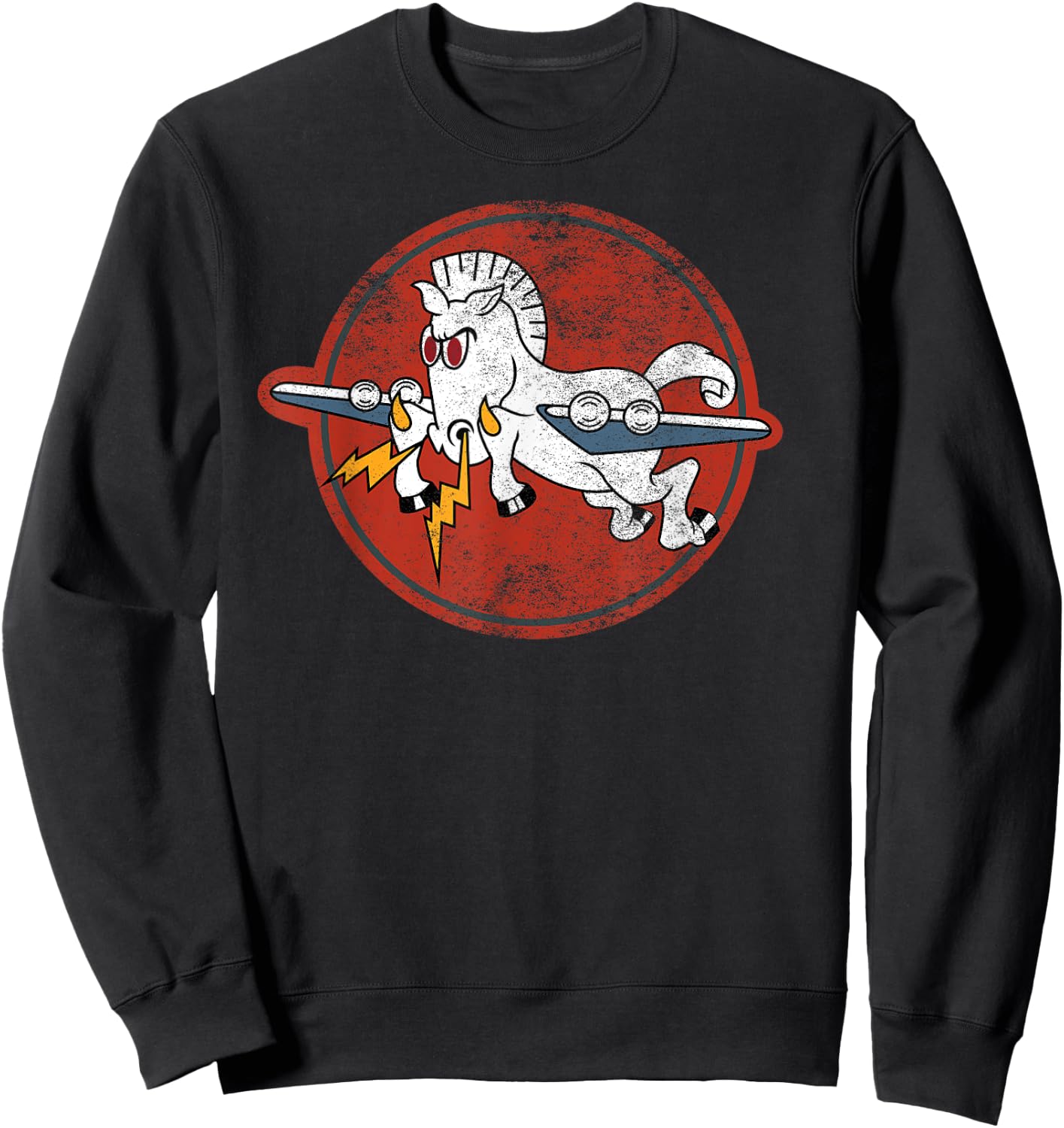 WW2 532 Bomb Training Squadron Bomber Patch Horse Military Sweatshirt - Sweatshirt | Black