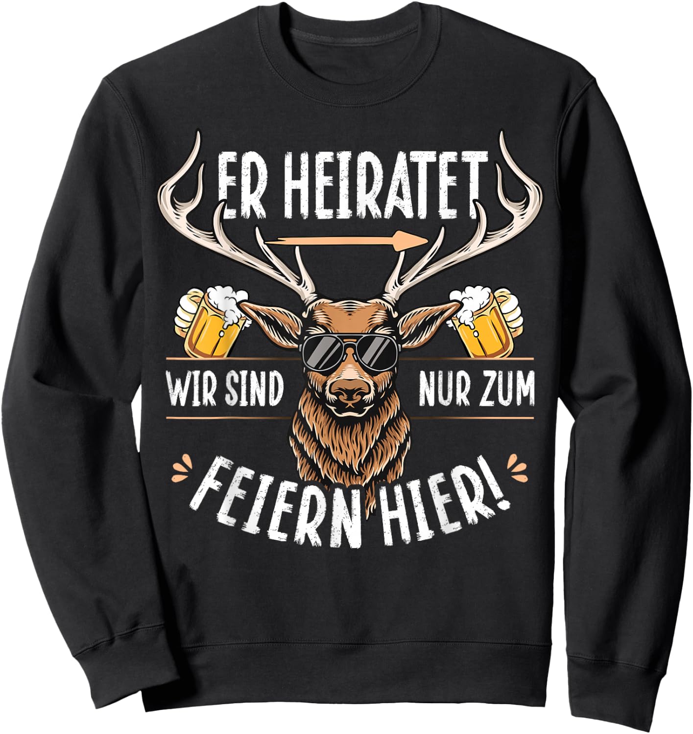 JGA Männer Polterabend Tracht Junggesellenabschied Sweatshirt - Sweatshirt | Black