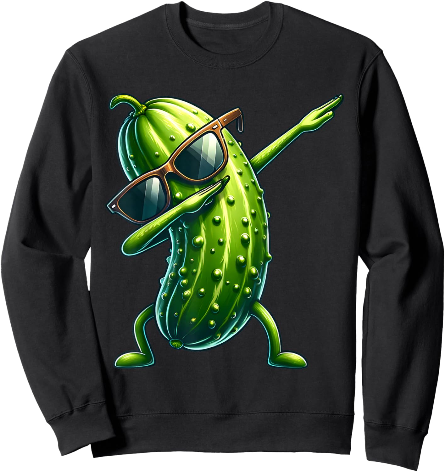 Saure Gurke Dabbing Salatgurke Sweatshirt - Sweatshirt | Black