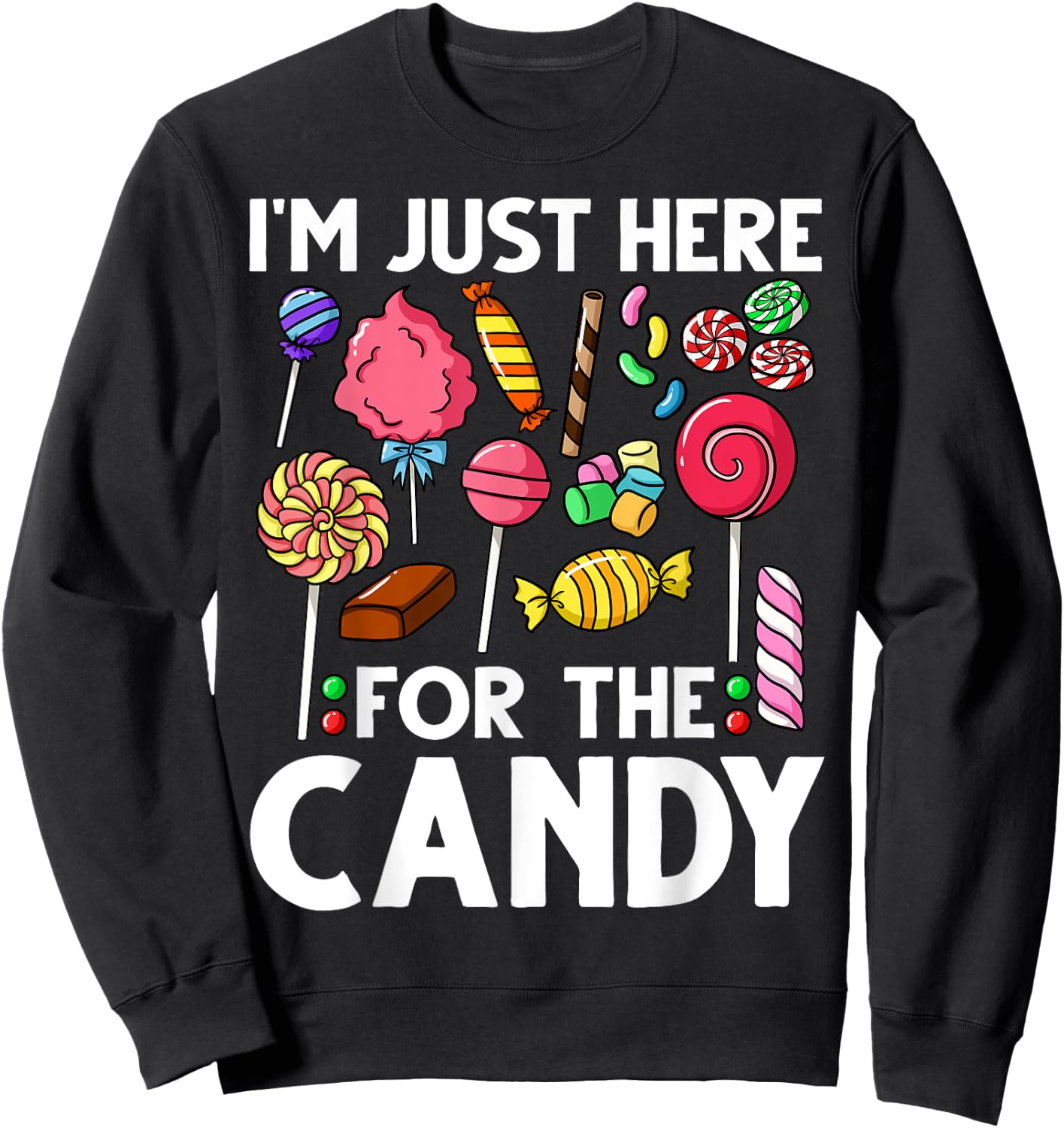 Candy Tester Lollipop Sweets Halloween Sweatshirt - Sweatshirt | Black