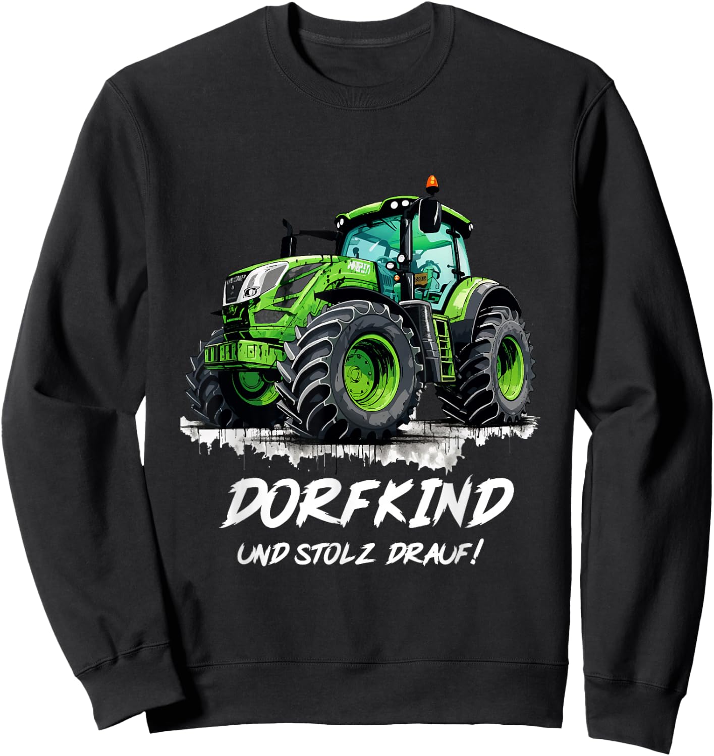 Dorfkind Traktor Design Landwirt & Bauern Trecker Geschenk Sweatshirt - Sweatshirt | Black
